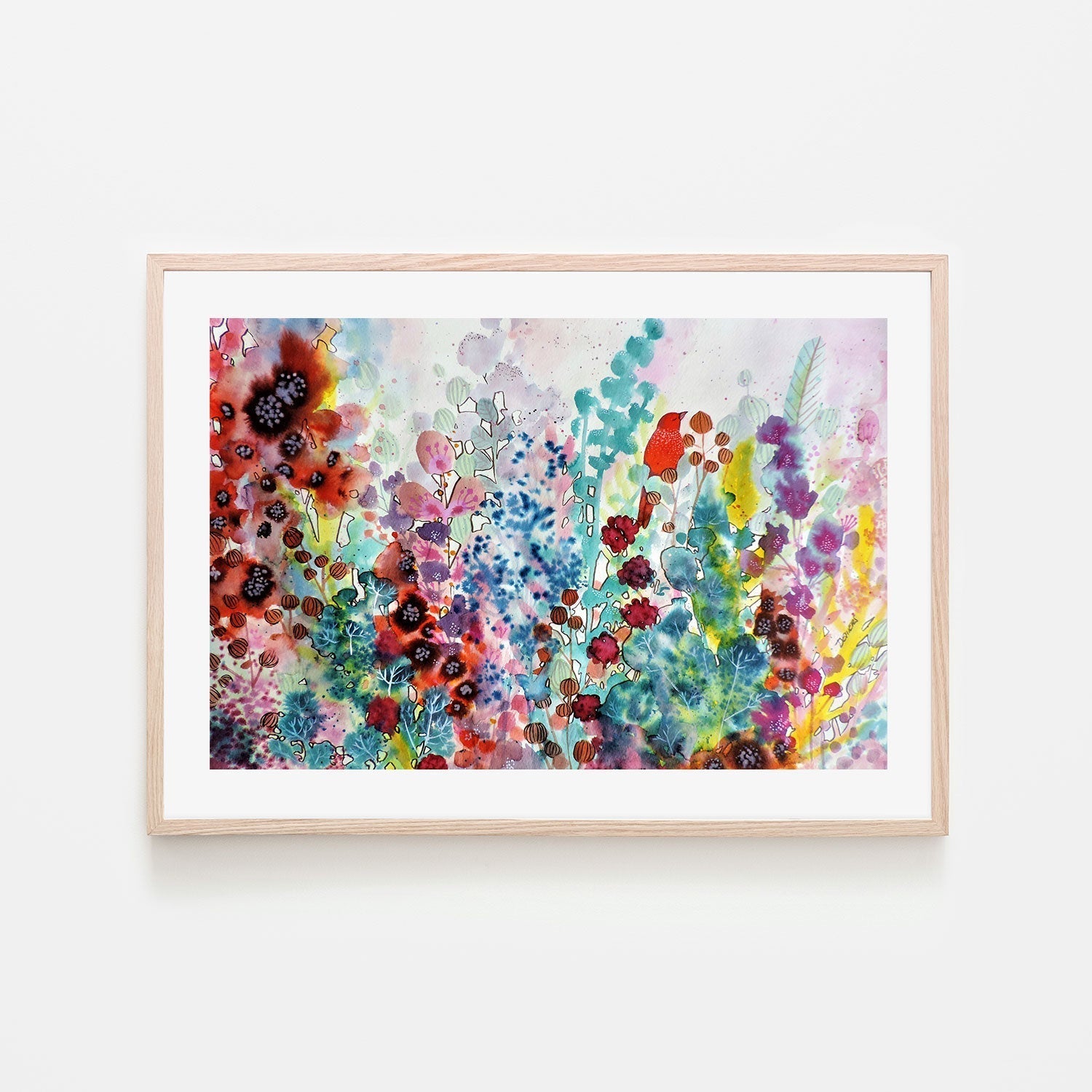 wall-art-print-canvas-poster-framed-Ink Coloured Botanical-GIOIA-WALL-ART