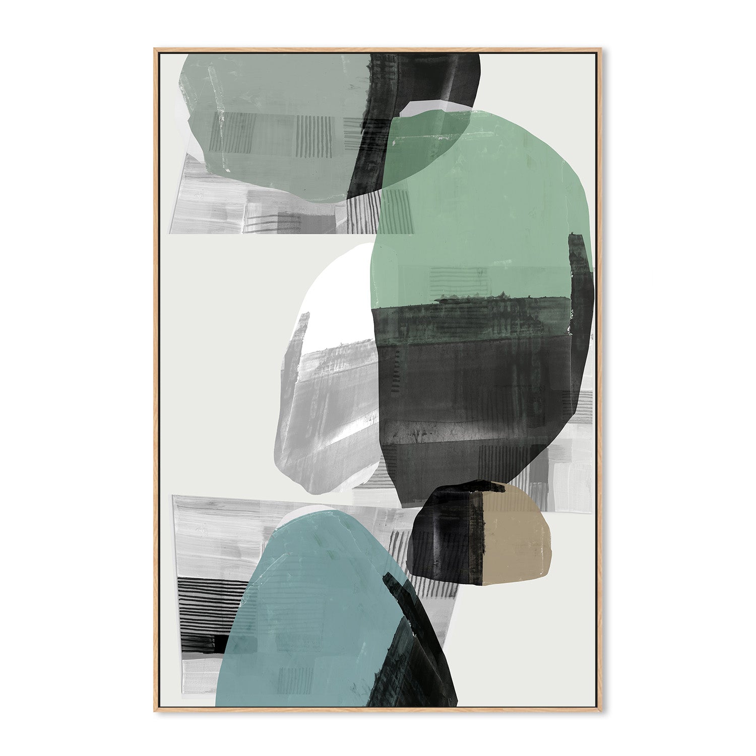 wall-art-print-canvas-poster-framed-Inky Stripes and Blobs, Style A , By Cartissi-4