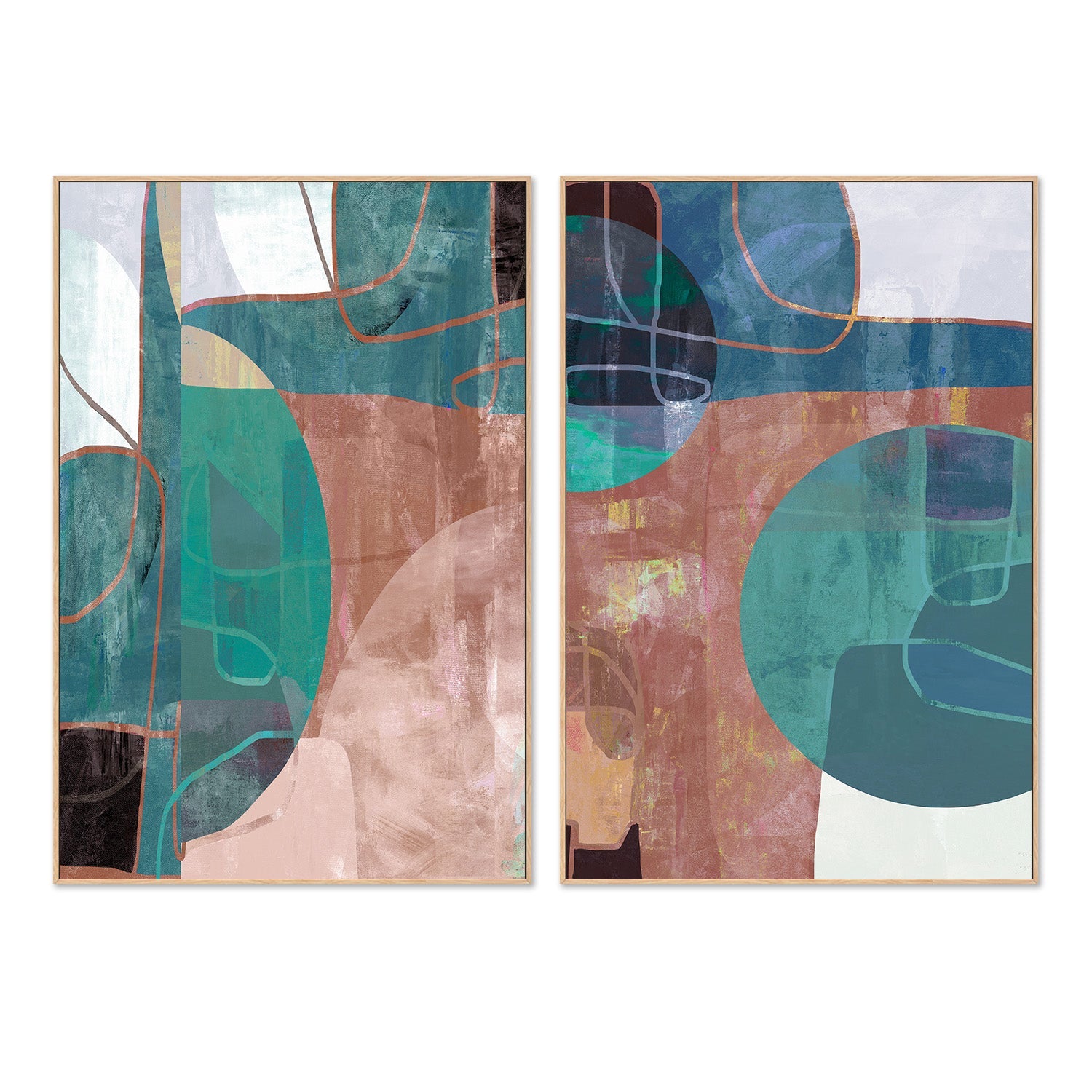 wall-art-print-canvas-poster-framed-Intuition, Style A & B, Set Of 2-4
