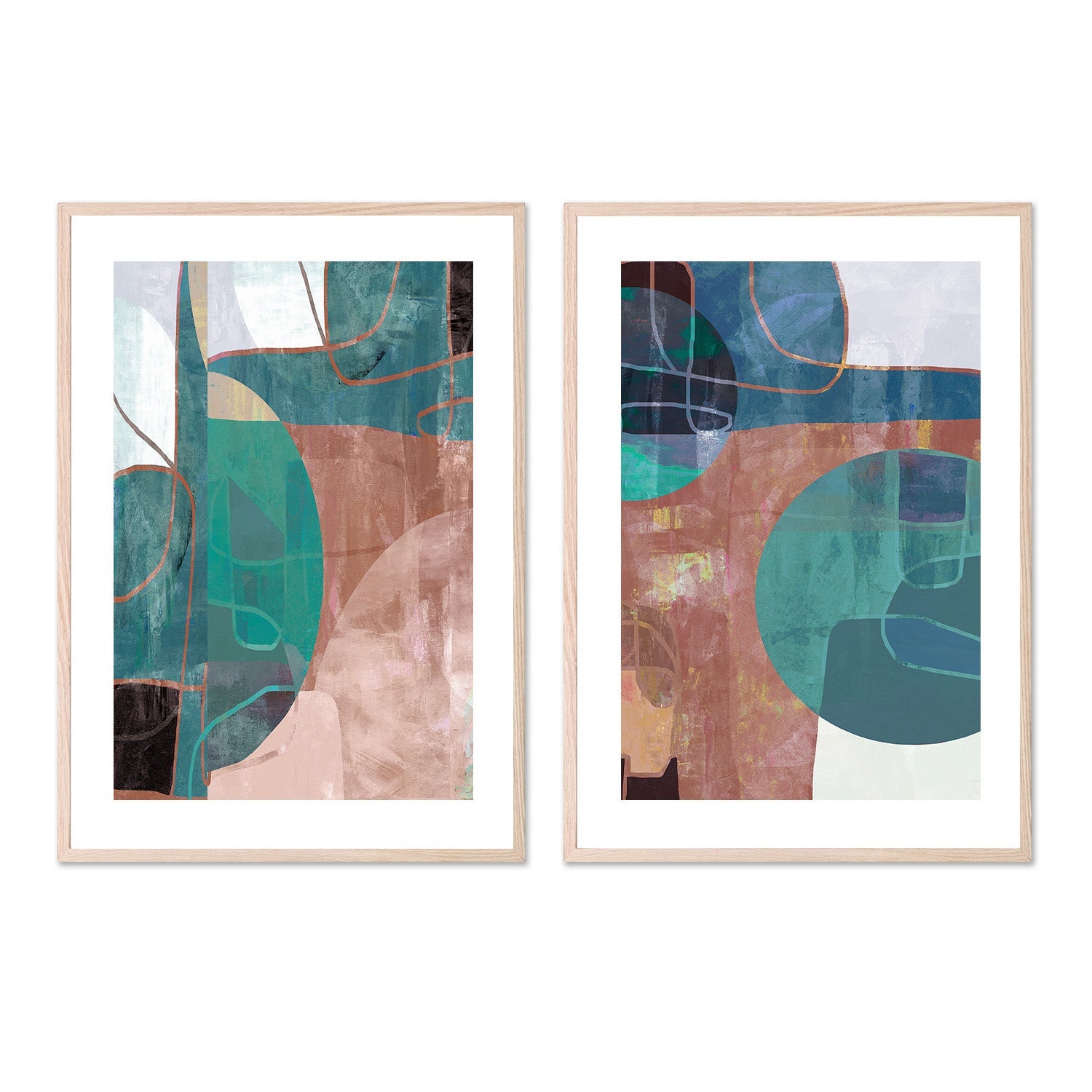 wall-art-print-canvas-poster-framed-Intuition, Style A & B, Set Of 2-6