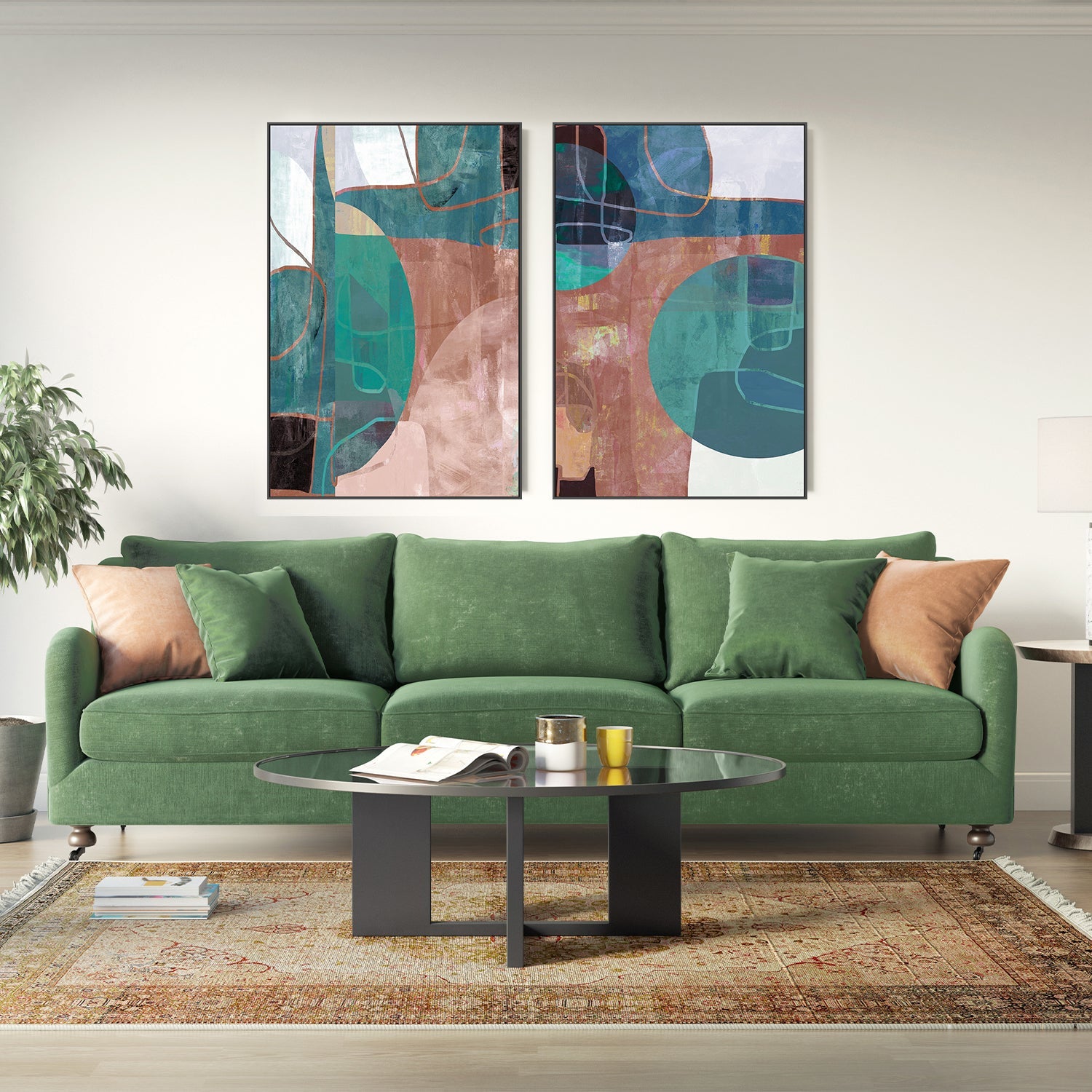 wall-art-print-canvas-poster-framed-Intuition, Style A & B, Set Of 2-7
