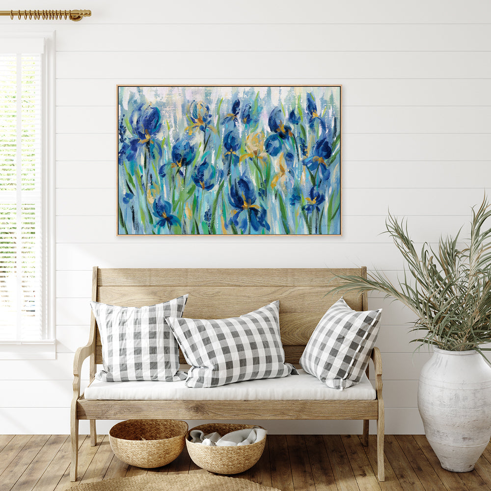 wall-art-print-canvas-poster-framed-Iris Flower Bed-by-Silvia Vassileva-Gioia Wall Art
