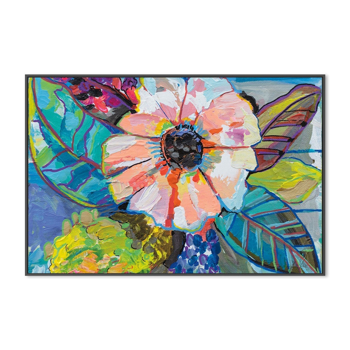 wall-art-print-canvas-poster-framed-Island Flowers-by-Jeanette Vertentes-Gioia Wall Art