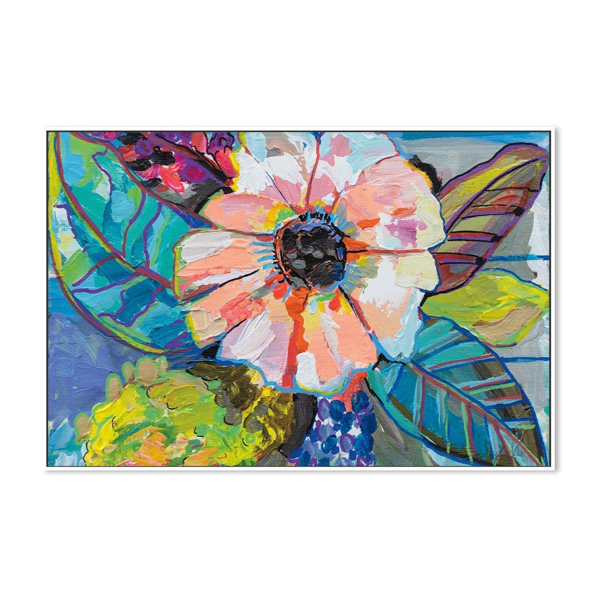 wall-art-print-canvas-poster-framed-Island Flowers-by-Jeanette Vertentes-Gioia Wall Art