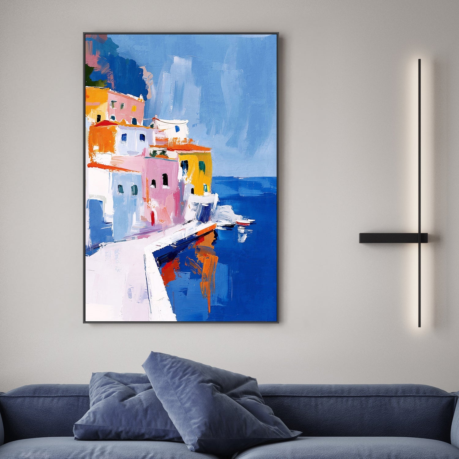 wall-art-print-canvas-poster-framed-Italian Seaside, Style B-2