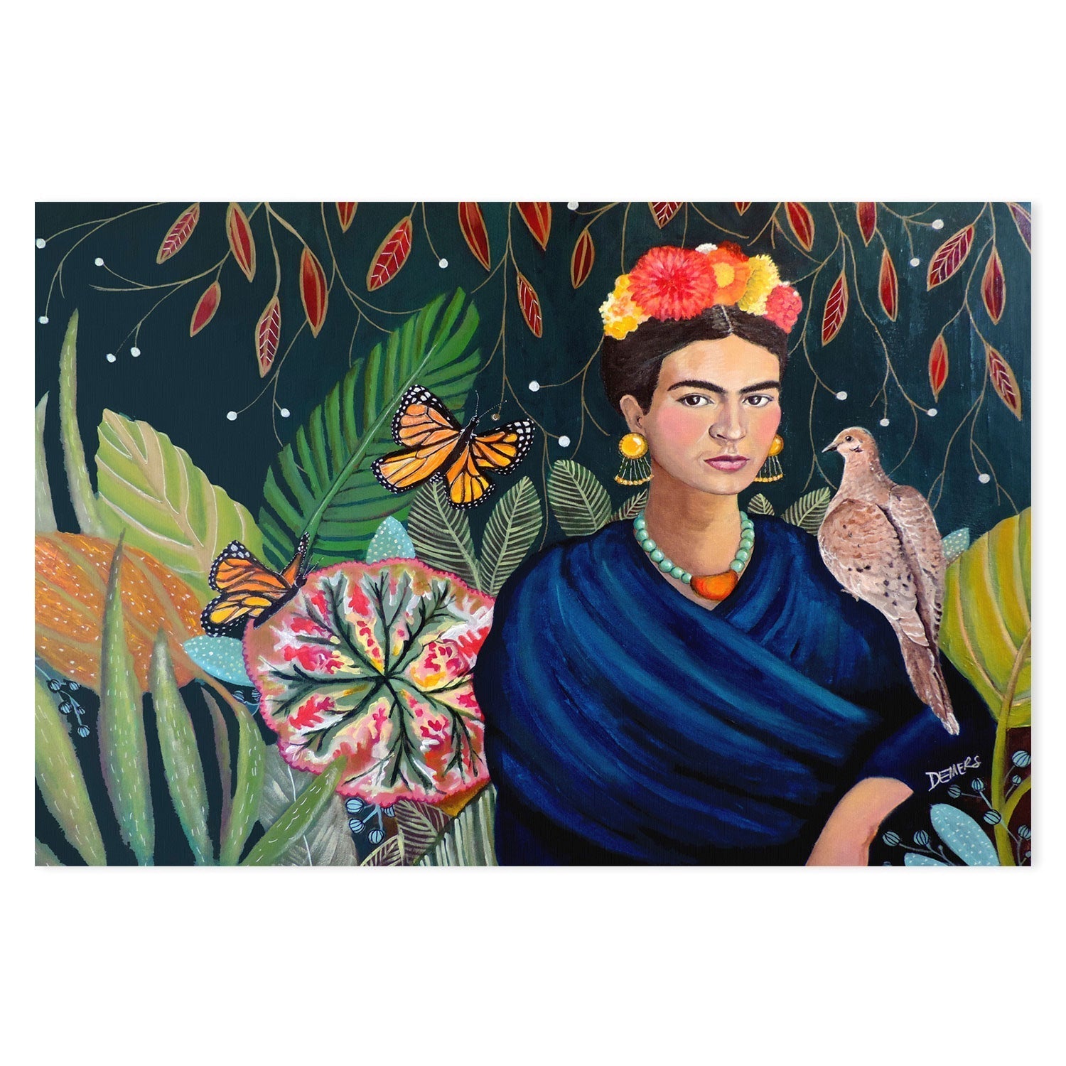 wall-art-print-canvas-poster-framed-Jardín De Flores-GIOIA-WALL-ART