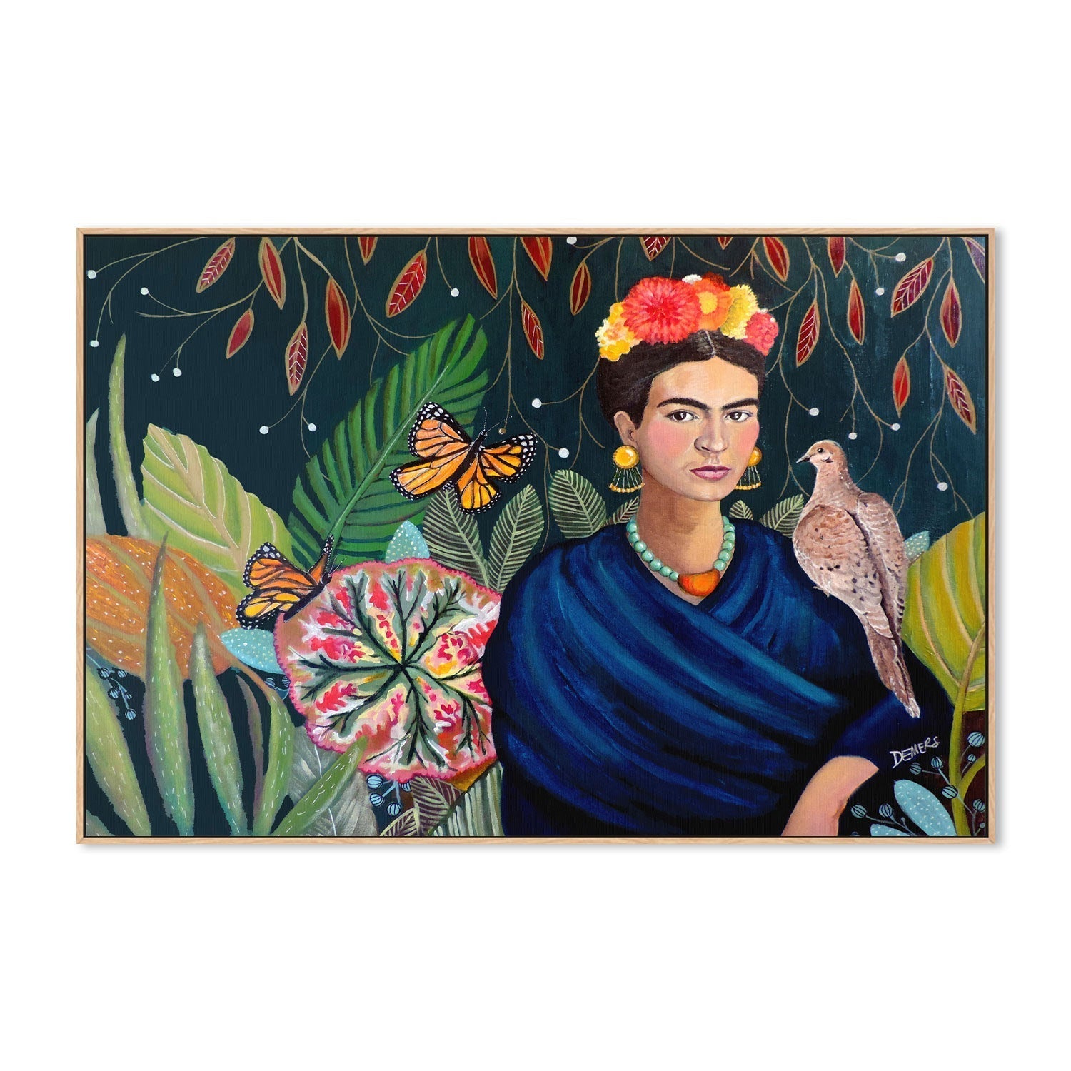 wall-art-print-canvas-poster-framed-Jardín De Flores-GIOIA-WALL-ART