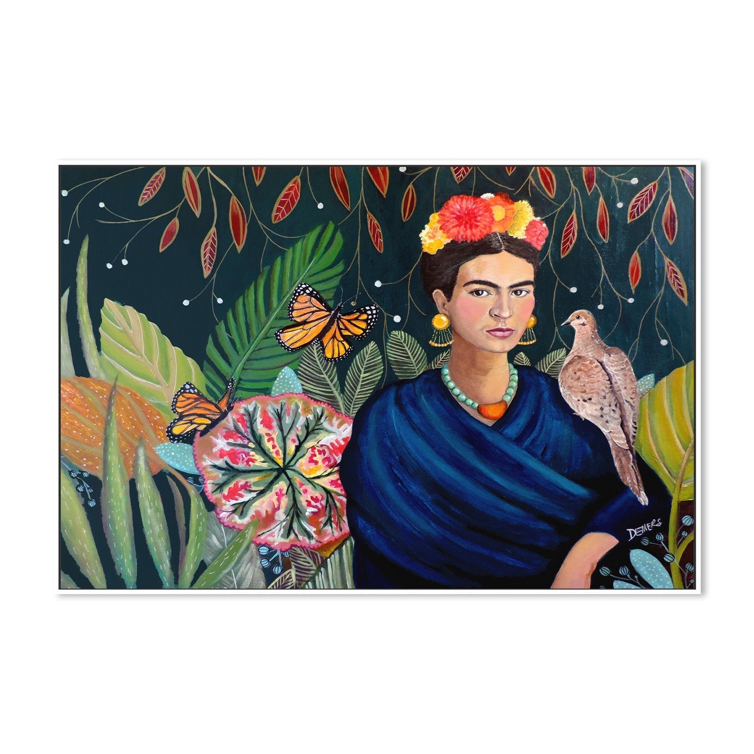 wall-art-print-canvas-poster-framed-Jardín De Flores-GIOIA-WALL-ART