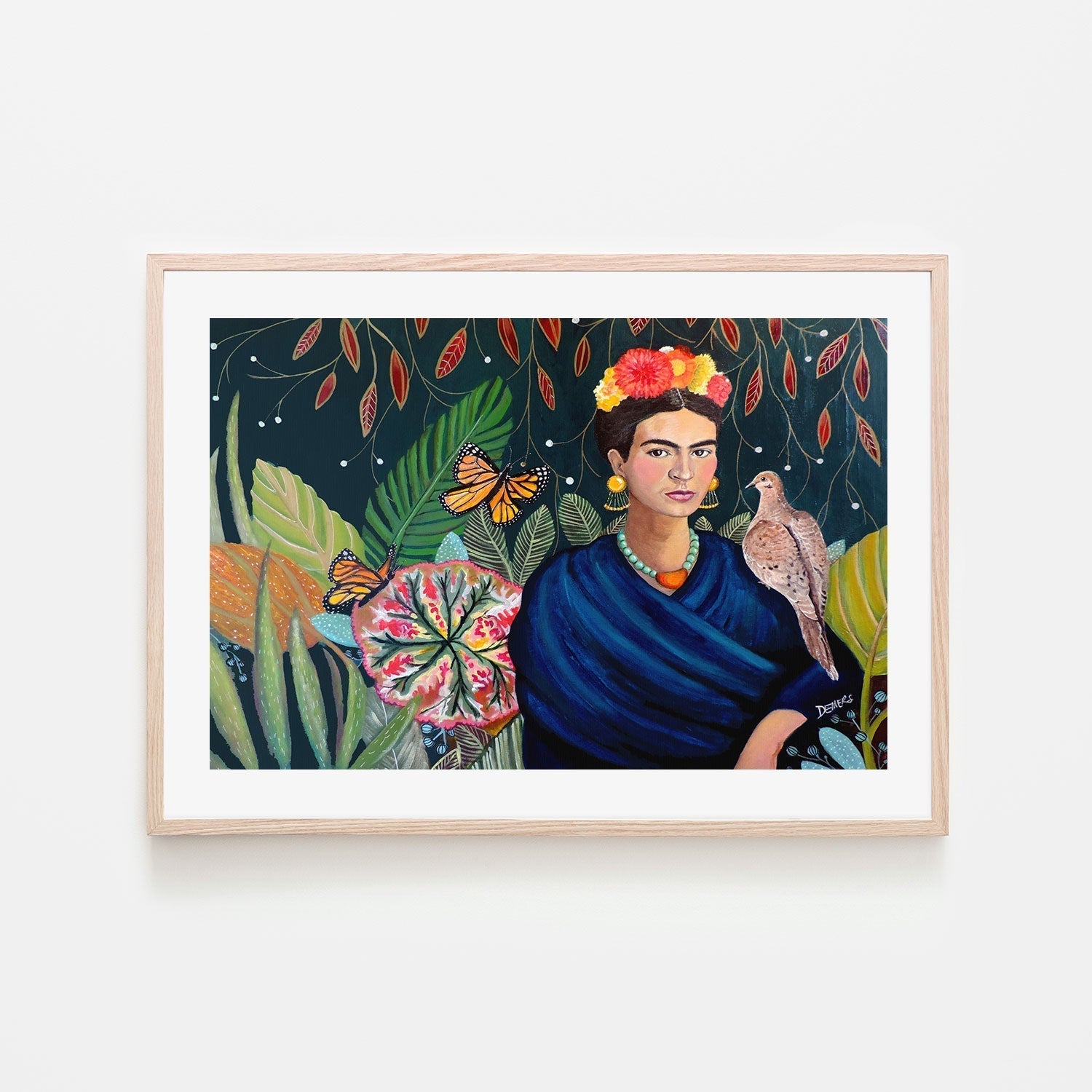 wall-art-print-canvas-poster-framed-Jardín De Flores-GIOIA-WALL-ART
