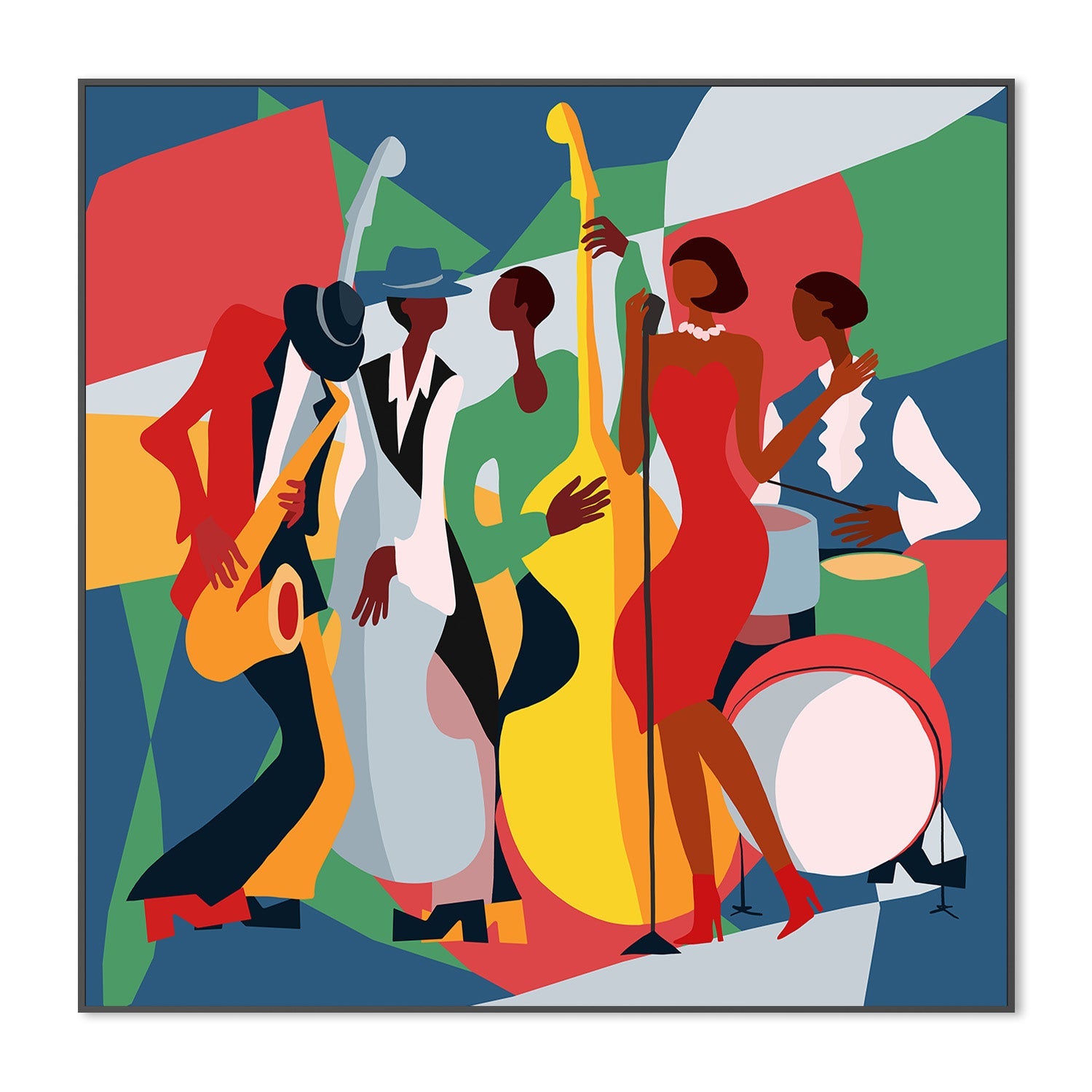 wall-art-print-canvas-poster-framed-Jazz Band-3