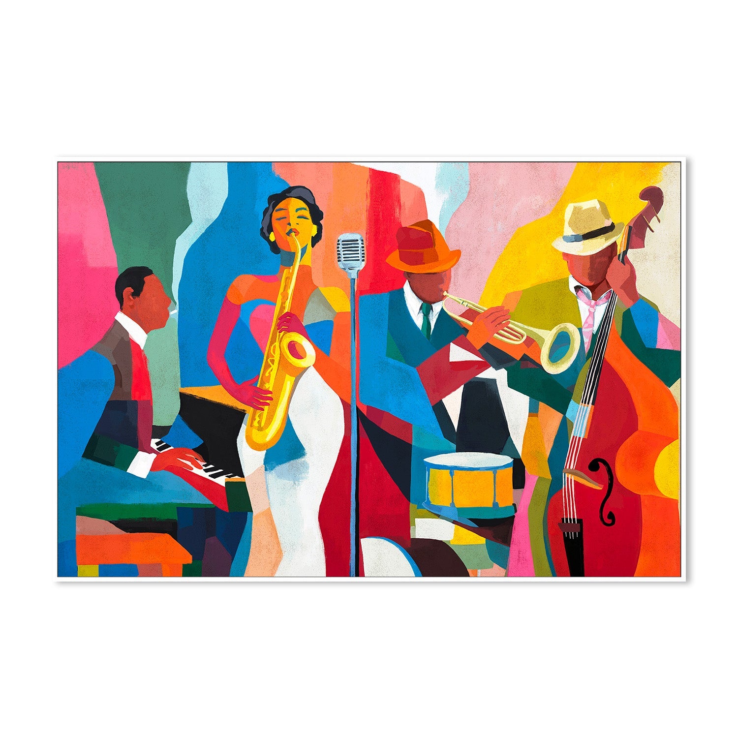 wall-art-print-canvas-poster-framed-Jazz Fever-5