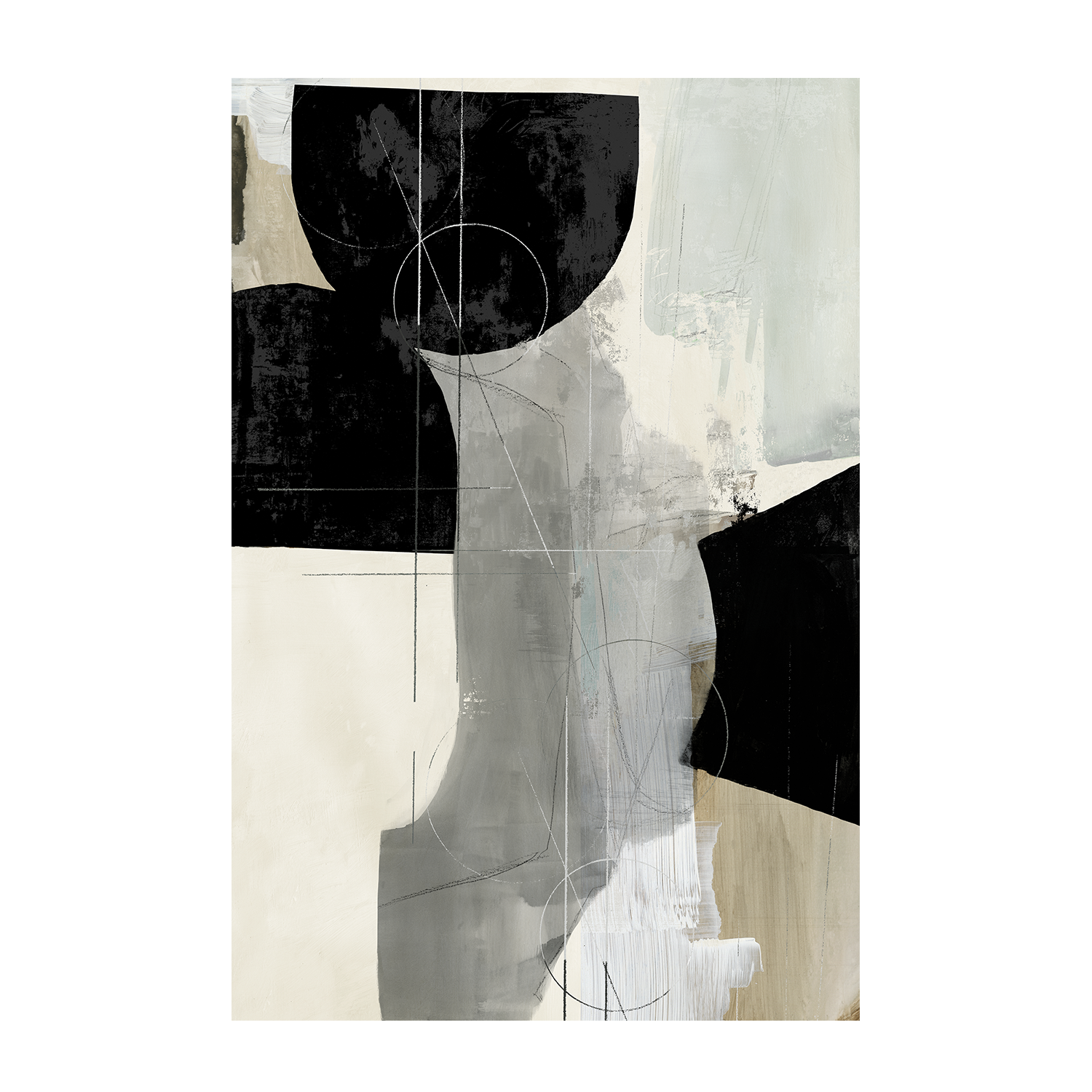 wall-art-print-canvas-poster-framed-Jet Black, Style A & B, Set Of 2 , By Tom Reeves-9