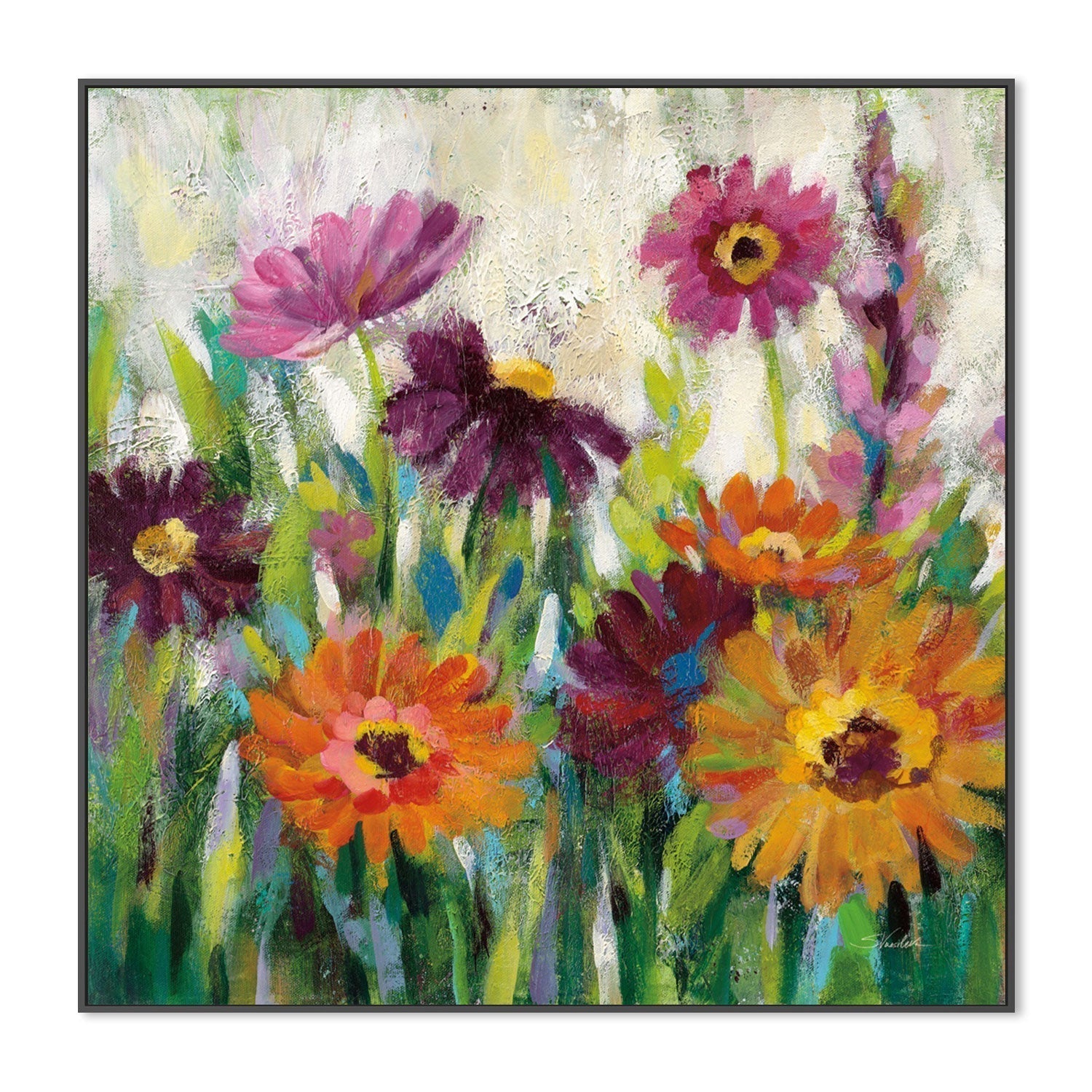 wall-art-print-canvas-poster-framed-Jewel Daisy Gerbera, Style B-by-Silvia Vassileva-Gioia Wall Art