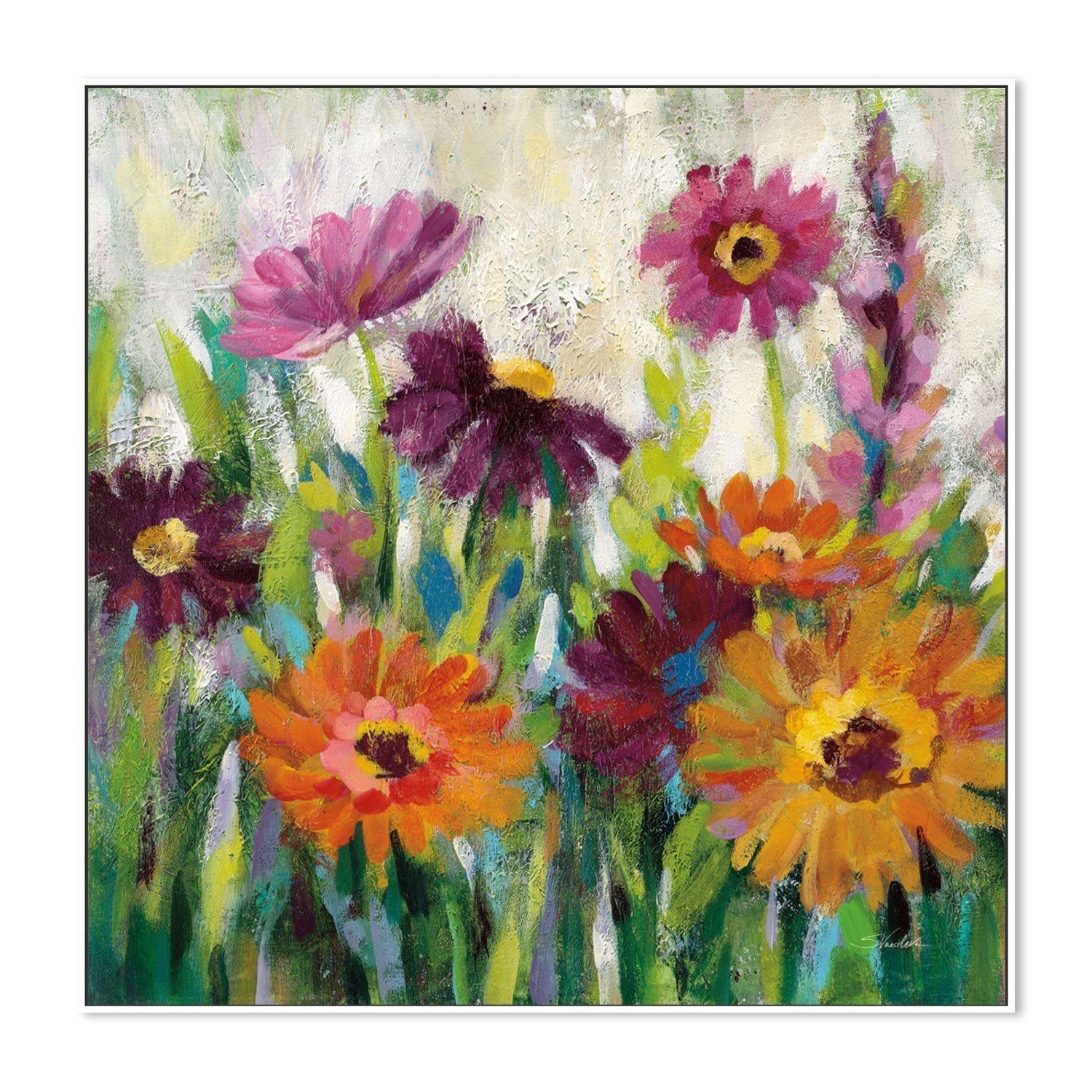 wall-art-print-canvas-poster-framed-Jewel Daisy Gerbera, Style B-by-Silvia Vassileva-Gioia Wall Art