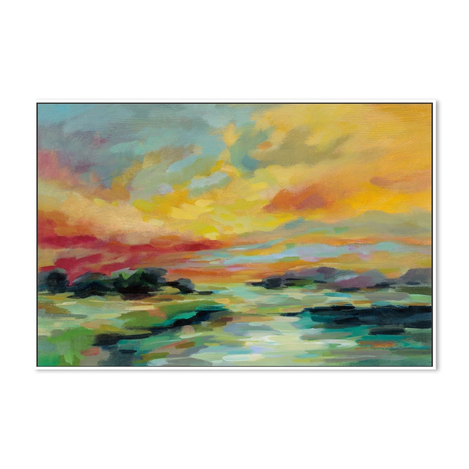 wall-art-print-canvas-poster-framed-July Sunset-by-Silvia Vassileva-Gioia Wall Art