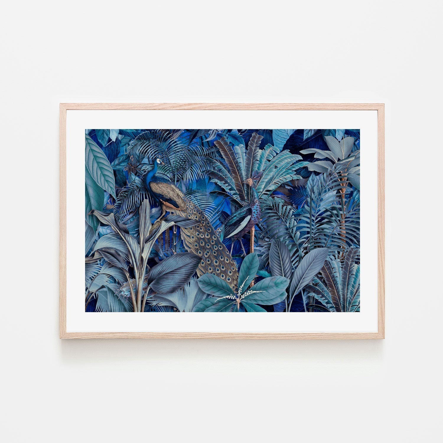 wall-art-print-canvas-poster-framed-Jungle Birds In Blue, By Andrea Haase-GIOIA-WALL-ART
