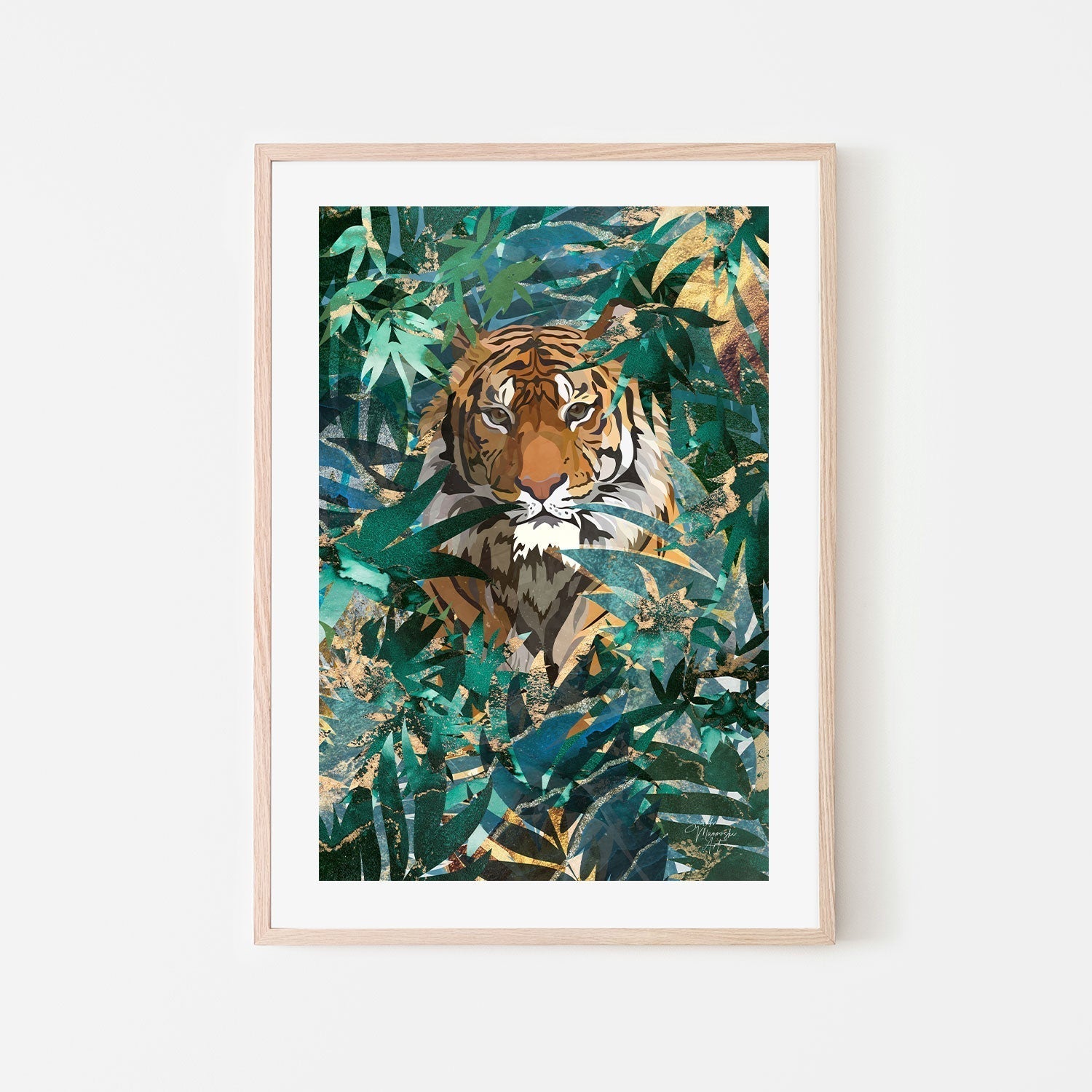 wall-art-print-canvas-poster-framed-Jungle Tiger , By Sarah Manovski-GIOIA-WALL-ART