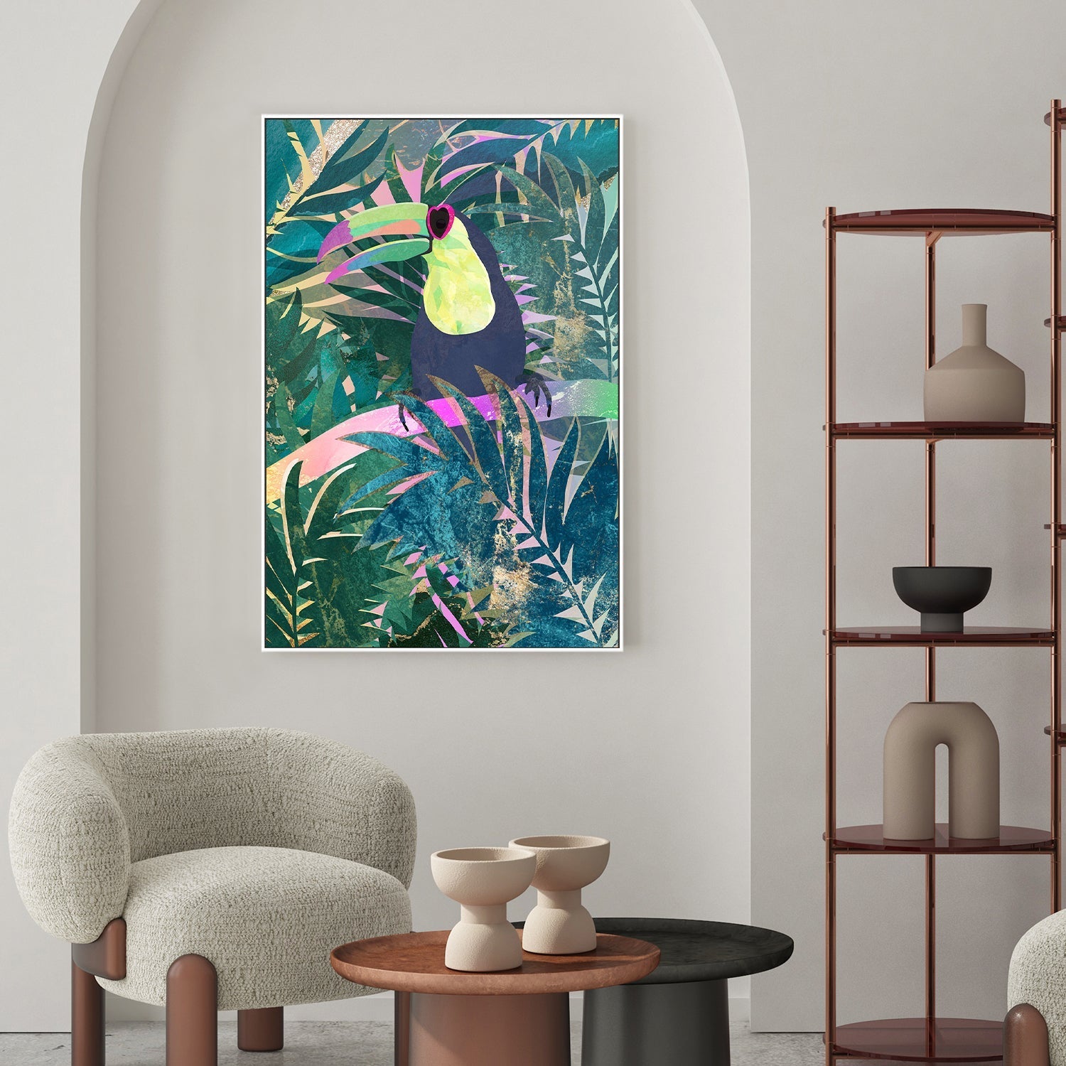 wall-art-print-canvas-poster-framed-Jungle Toucan , By Sarah Manovski-2