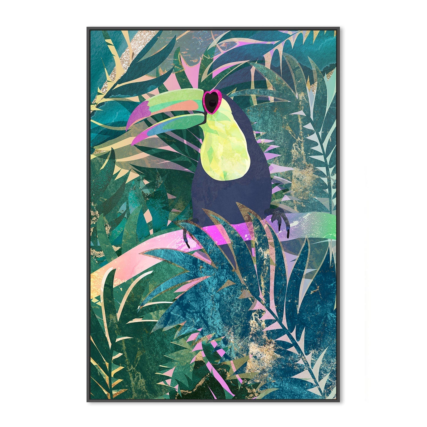 wall-art-print-canvas-poster-framed-Jungle Toucan , By Sarah Manovski-3
