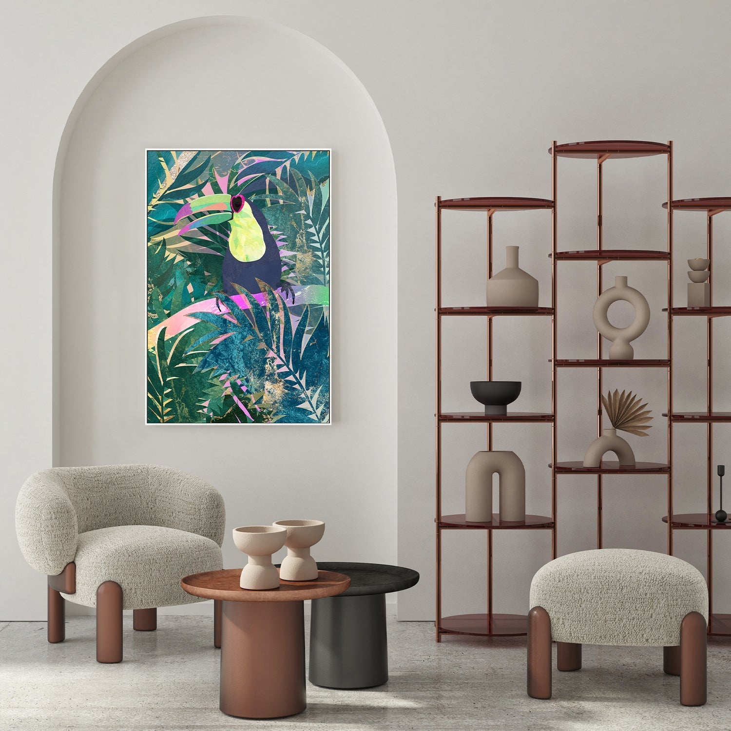 wall-art-print-canvas-poster-framed-Jungle Toucan , By Sarah Manovski-7