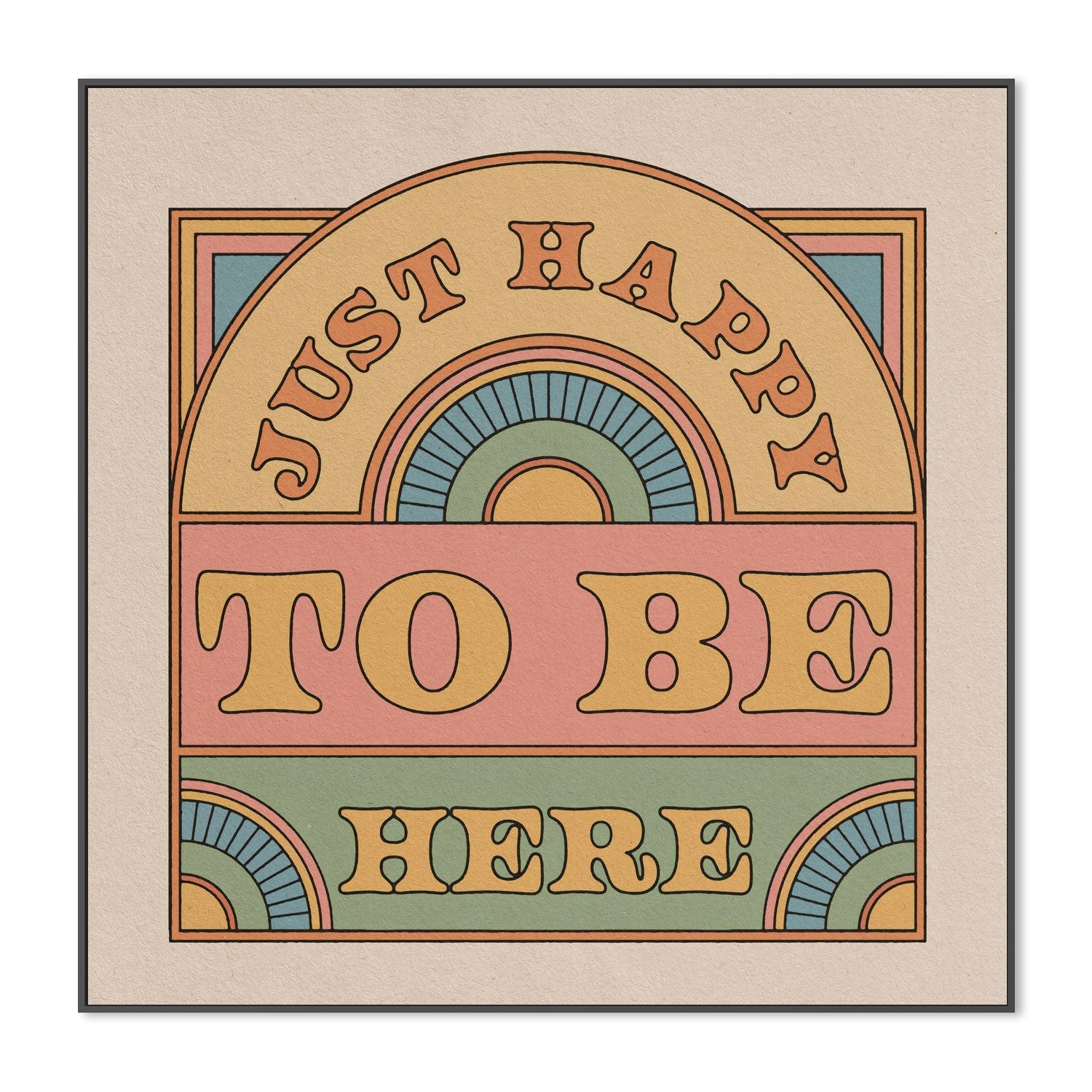 wall-art-print-canvas-poster-framed-Just Happy To Be Here , By Cai & Jo-3