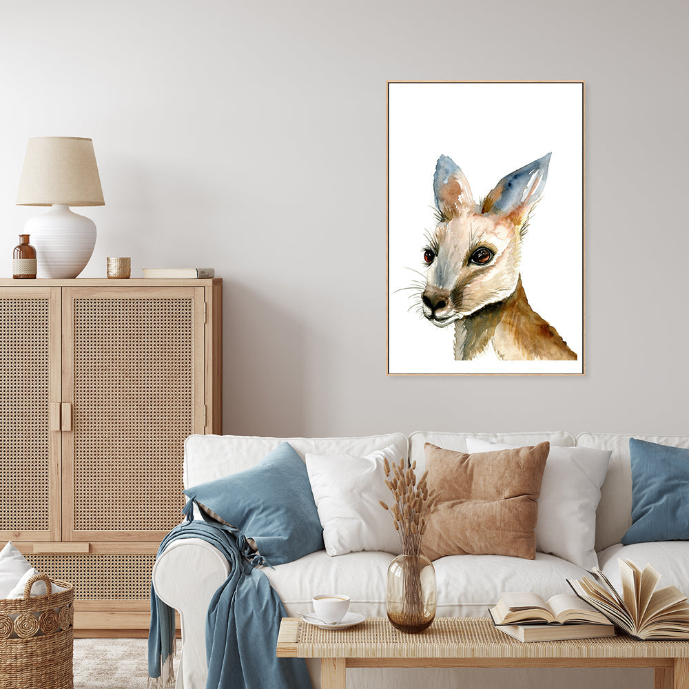 wall-art-print-canvas-poster-framed-Kangaroo , By Jessie Mitchelson-GIOIA-WALL-ART