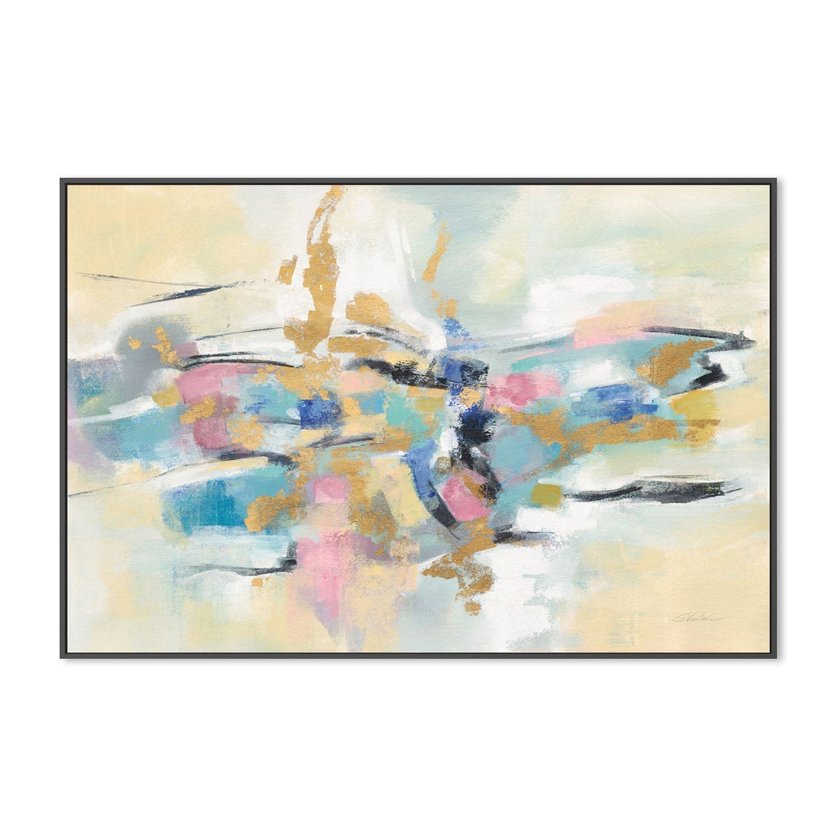 wall-art-print-canvas-poster-framed-Kimono Fragment , By Silvia Vassileva-GIOIA-WALL-ART