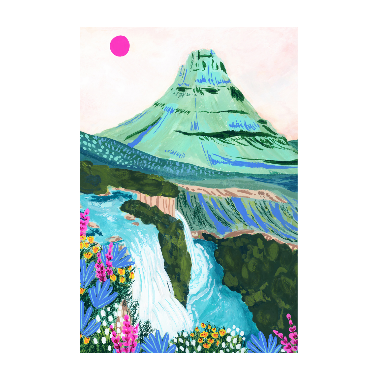 wall-art-print-canvas-poster-framed-Kirkjufell-1