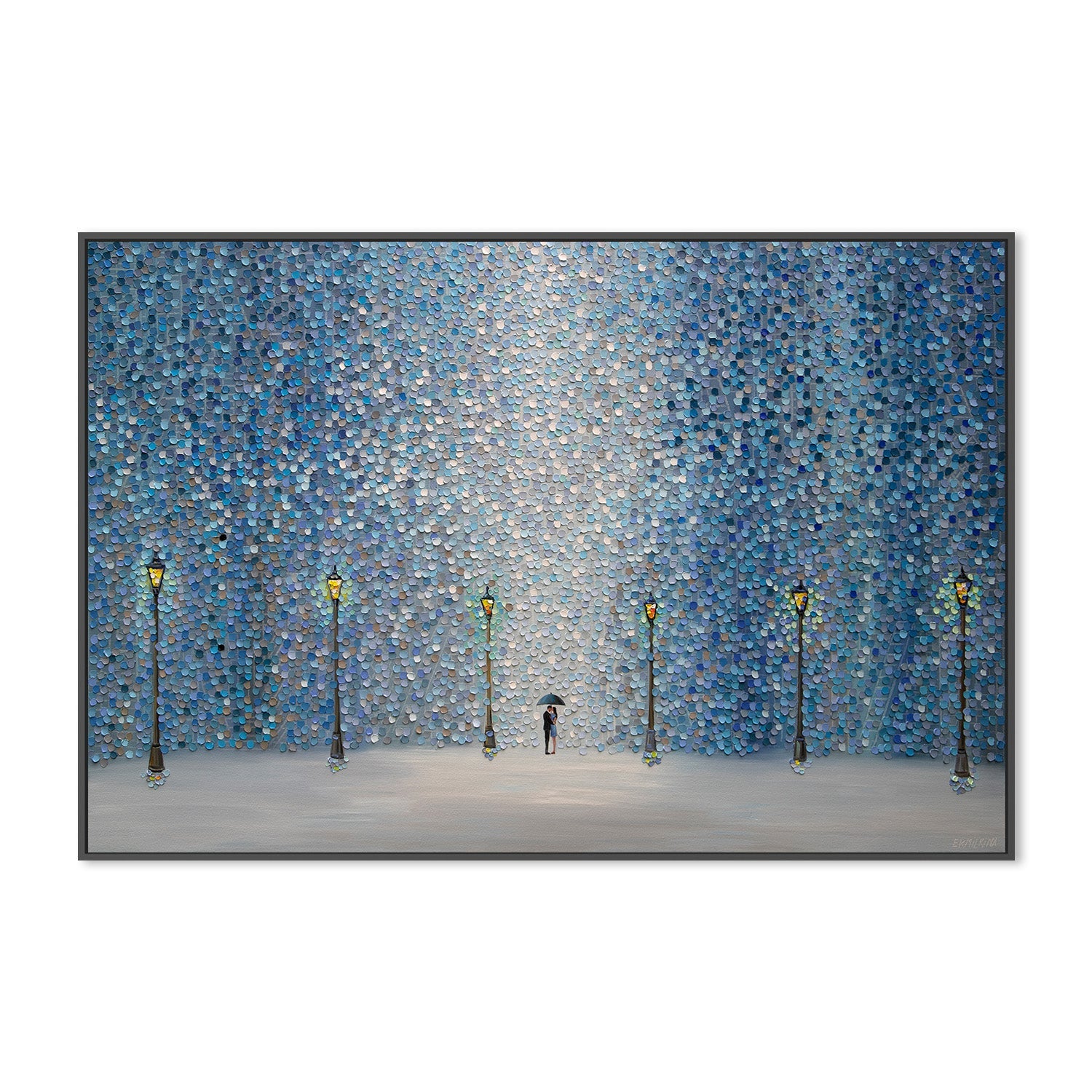 wall-art-print-canvas-poster-framed-Kiss Under the Rain-3