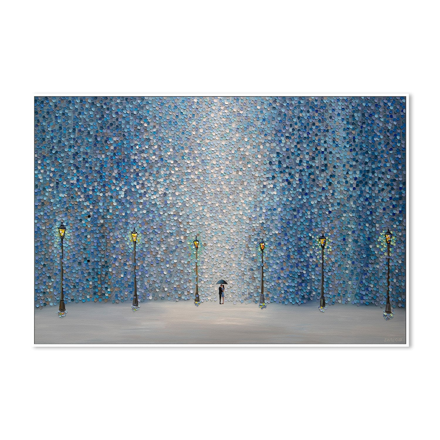 wall-art-print-canvas-poster-framed-Kiss Under the Rain-5