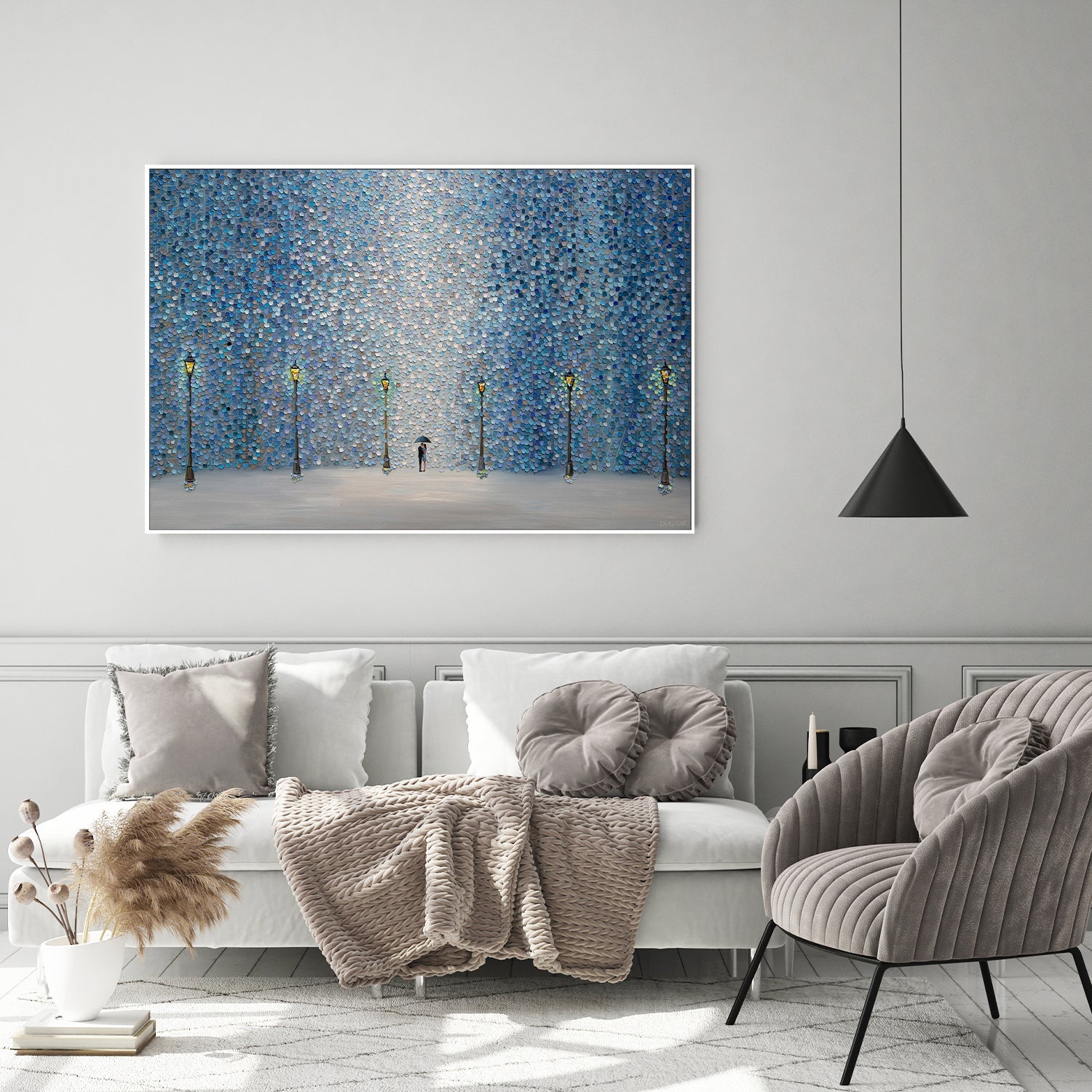wall-art-print-canvas-poster-framed-Kiss Under the Rain-7