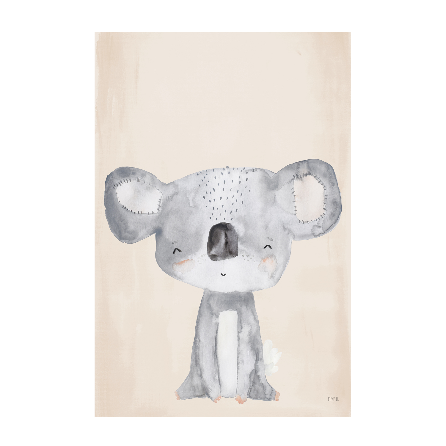 wall-art-print-canvas-poster-framed-Koala Critter Print Sand , By Pip and Phee-1