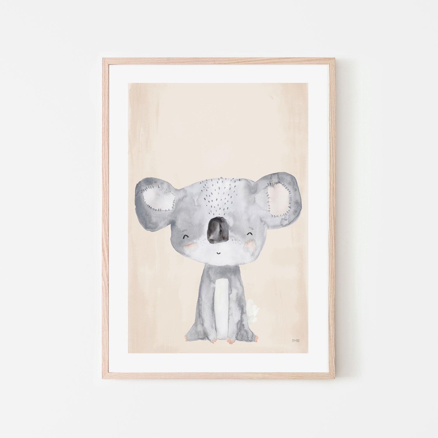 wall-art-print-canvas-poster-framed-Koala Critter Print Sand , By Pip and Phee-6