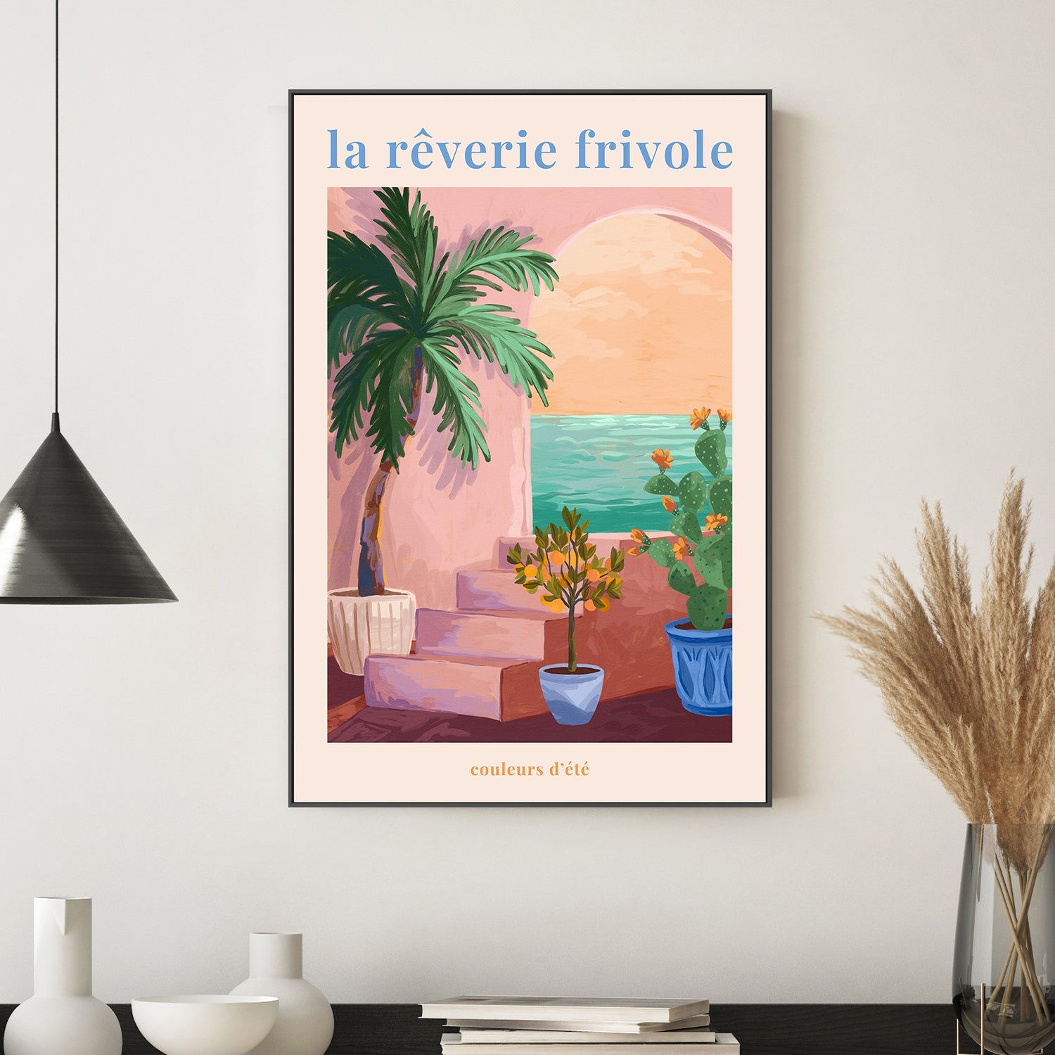 wall-art-print-canvas-poster-framed-La RAaverie Frivole - Palm-2