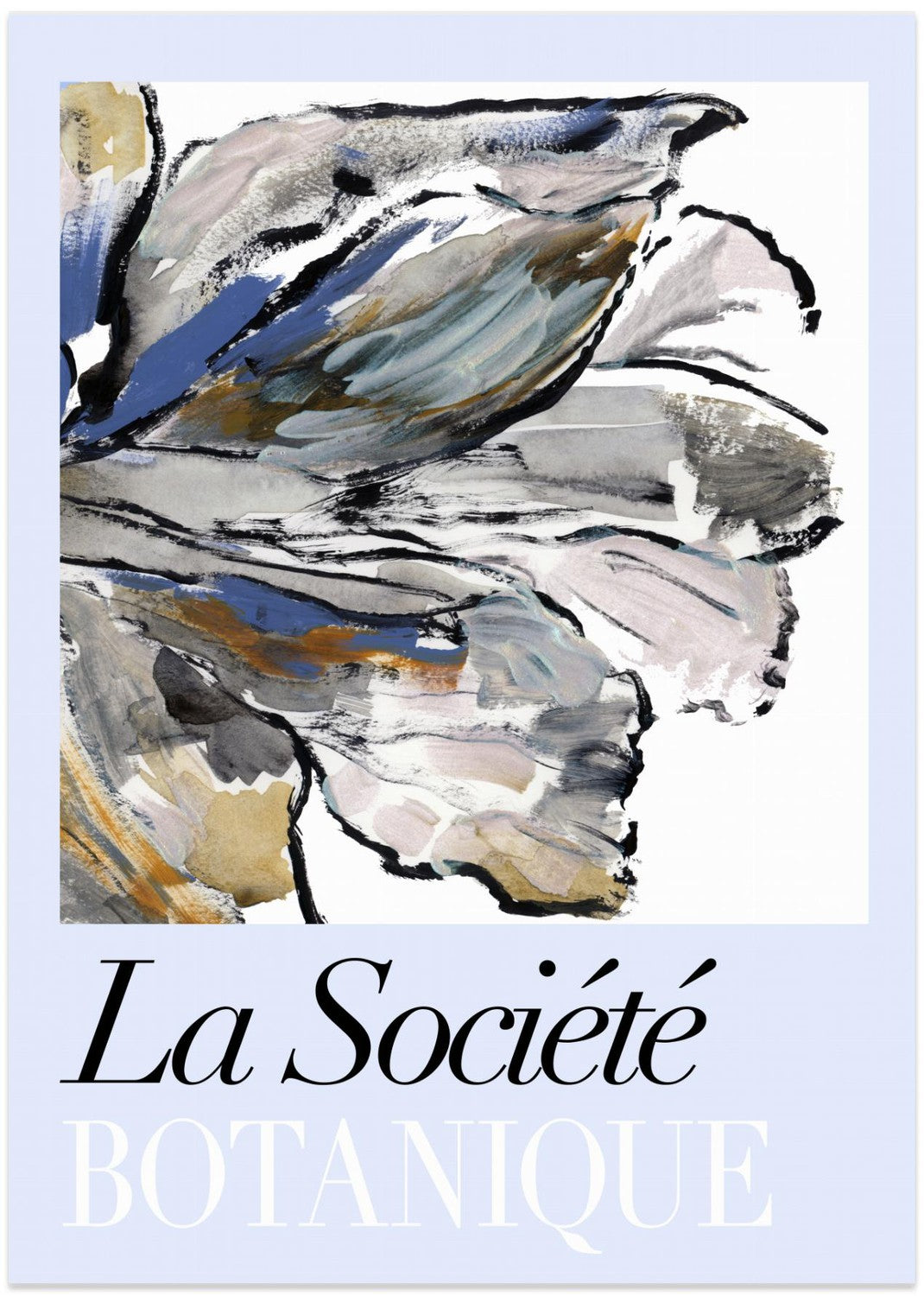wall-art-print-canvas-poster-framed-La Société Botanique Blueflower , By cartissi-1