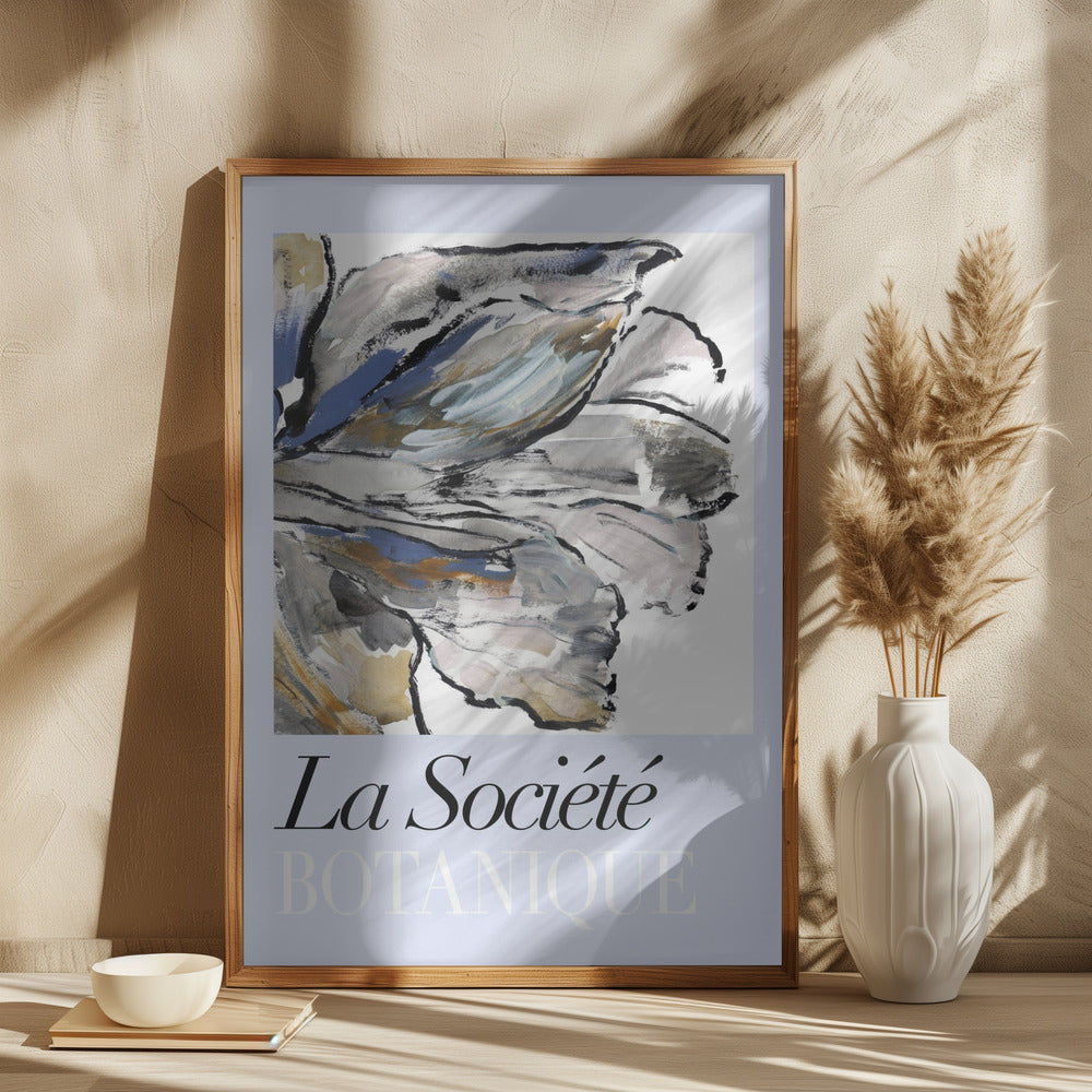 wall-art-print-canvas-poster-framed-La Société Botanique Blueflower , By cartissi-2
