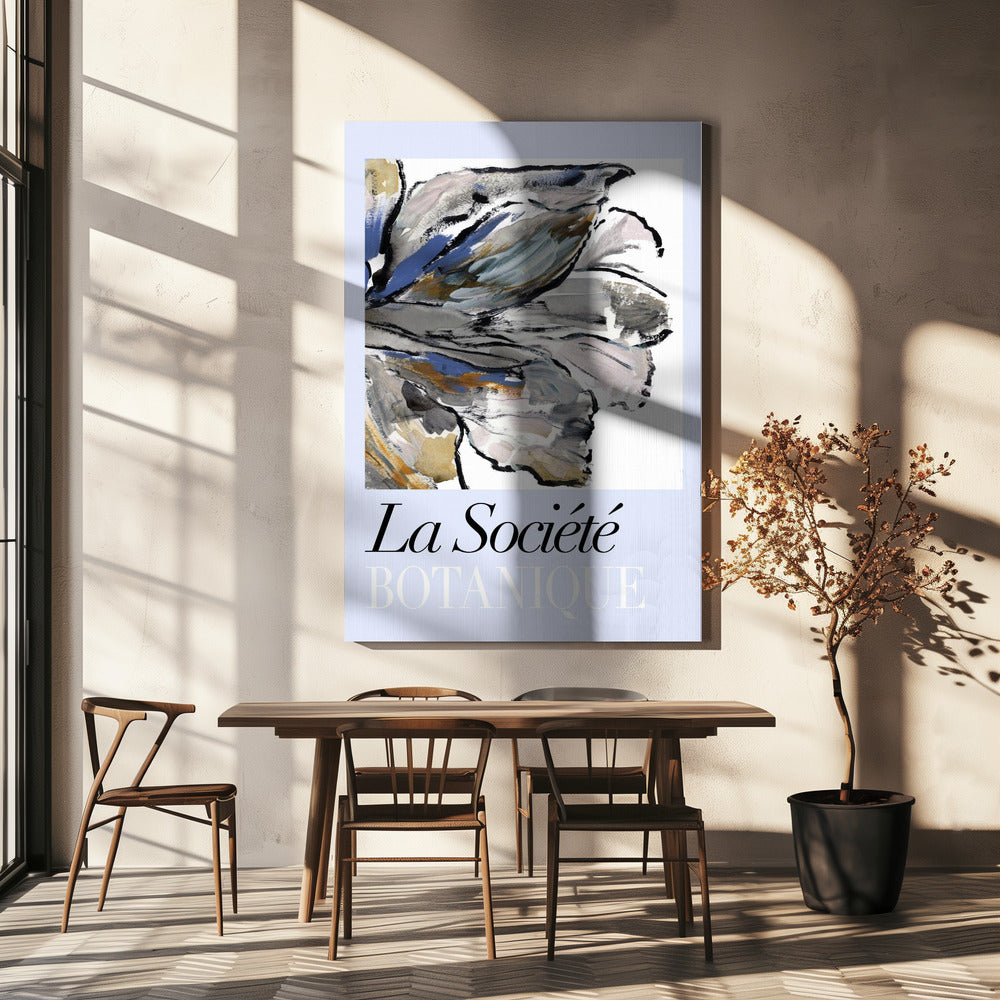 wall-art-print-canvas-poster-framed-La Société Botanique Blueflower , By cartissi-4