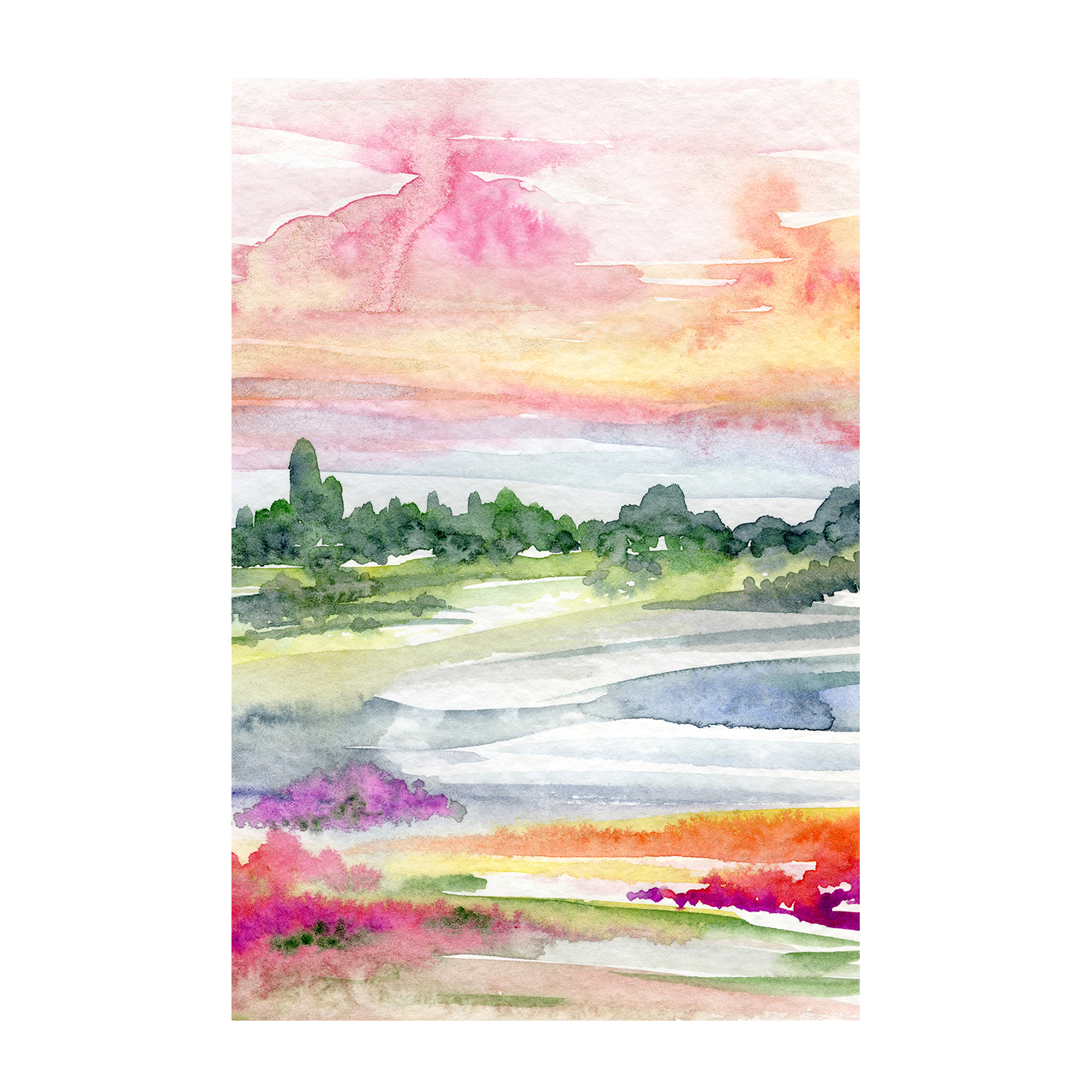 wall-art-print-canvas-poster-framed-Landscape Abstract , By Jessie Mitchelson-1