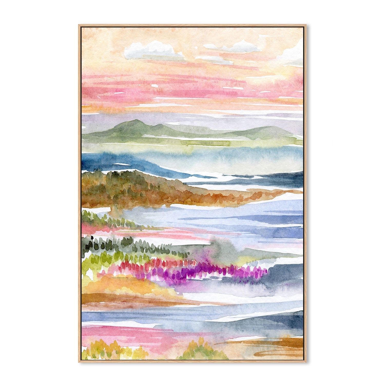 wall-art-print-canvas-poster-framed-Landscape Abstract Ocean , By Jessie Mitchelson-4
