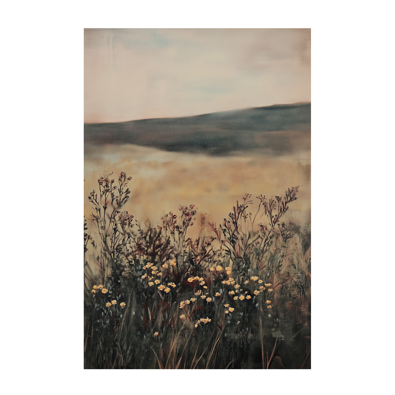 wall-art-print-canvas-poster-framed-Landscape Flower-1