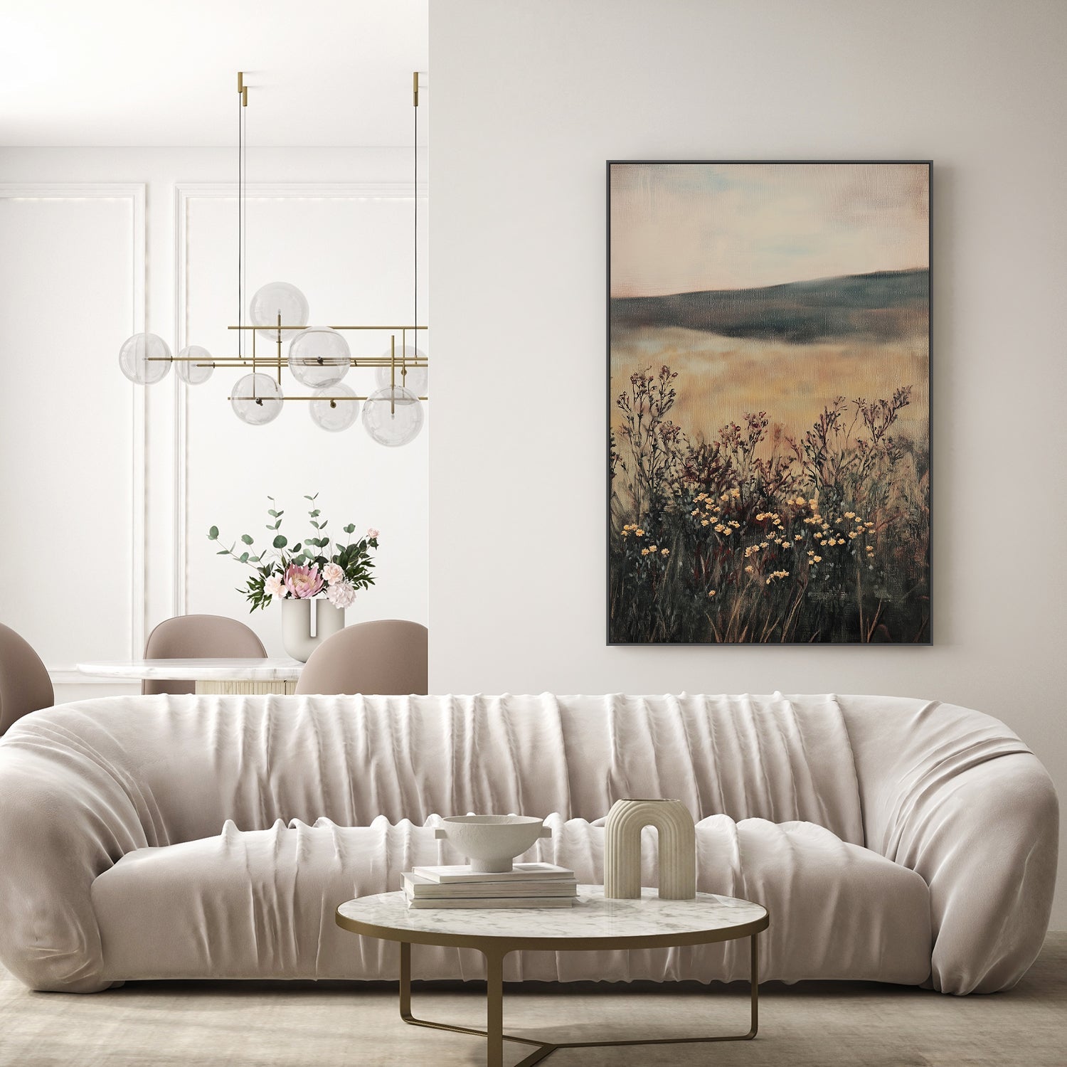 wall-art-print-canvas-poster-framed-Landscape Flower-7