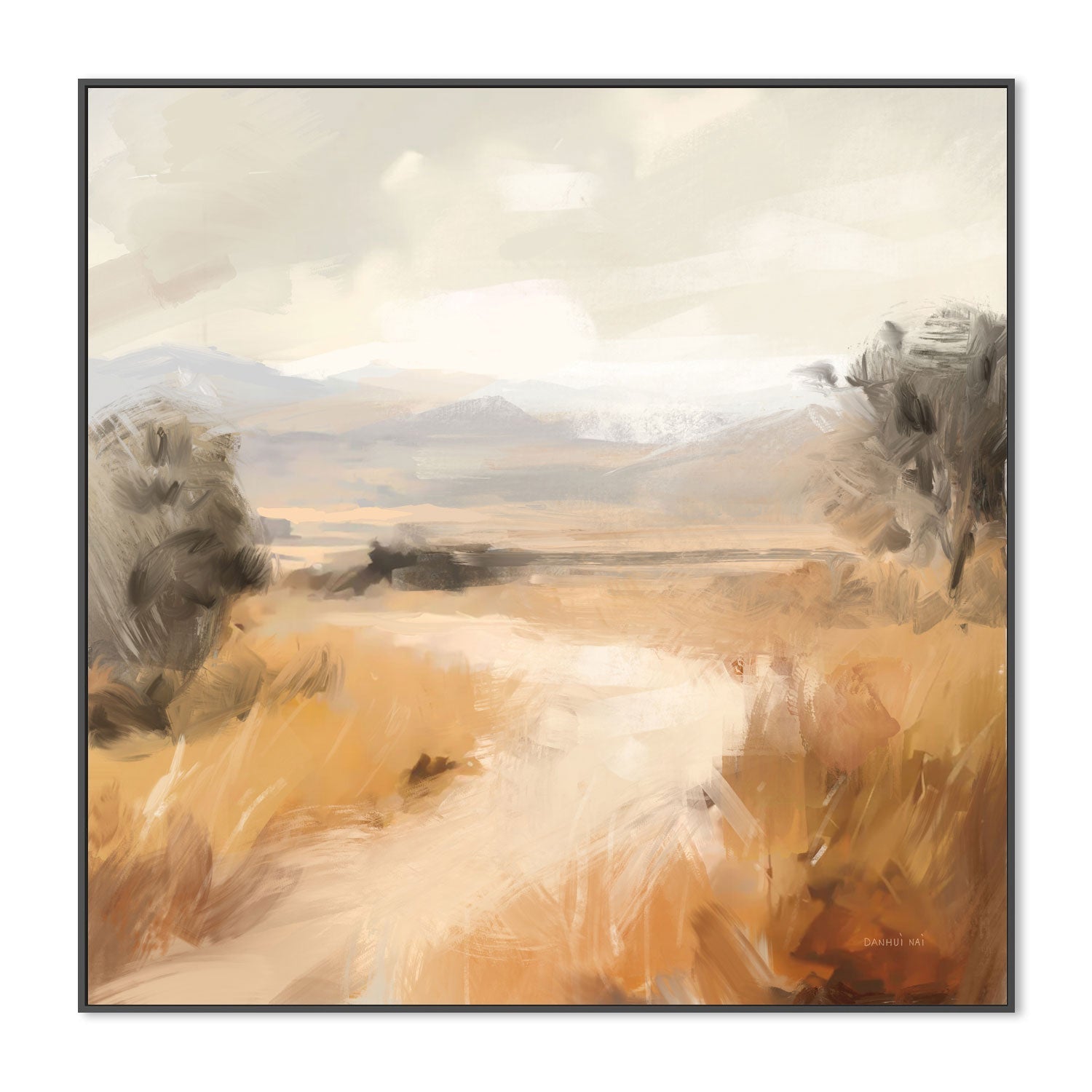 wall-art-print-canvas-poster-framed-Landscape in Yellow Ochre , By Danhui Nai-3
