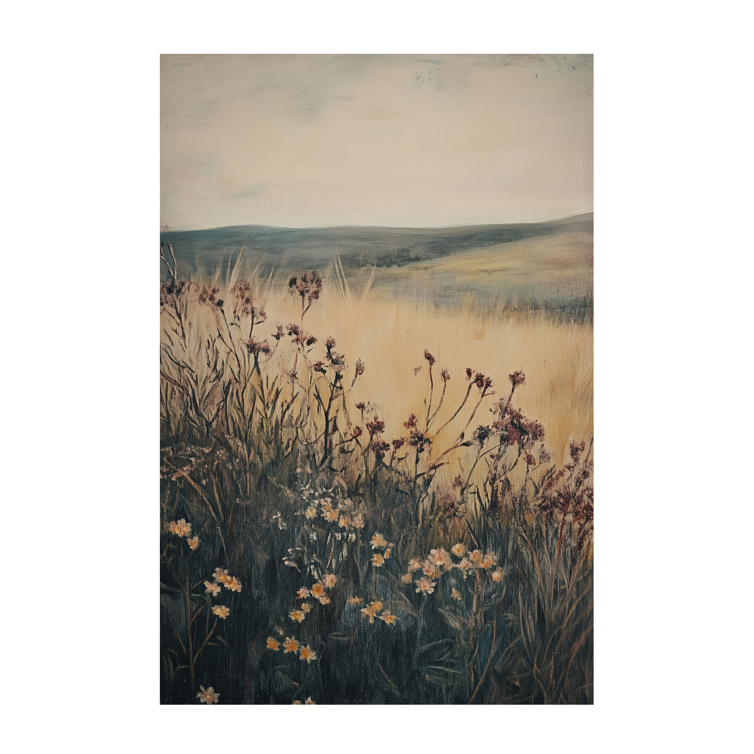 wall-art-print-canvas-poster-framed-Landscape Wild Flower-1