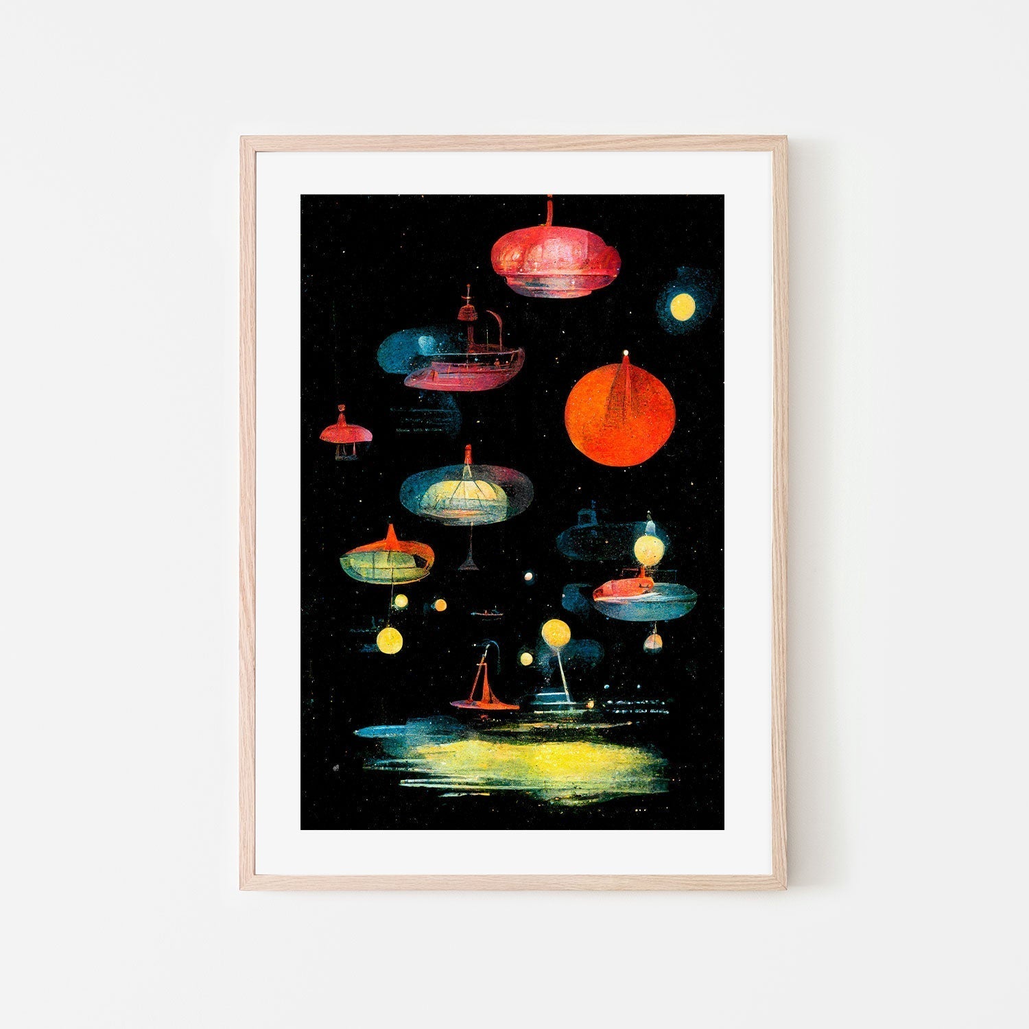 wall-art-print-canvas-poster-framed-Lanterns , By Treechild-GIOIA-WALL-ART