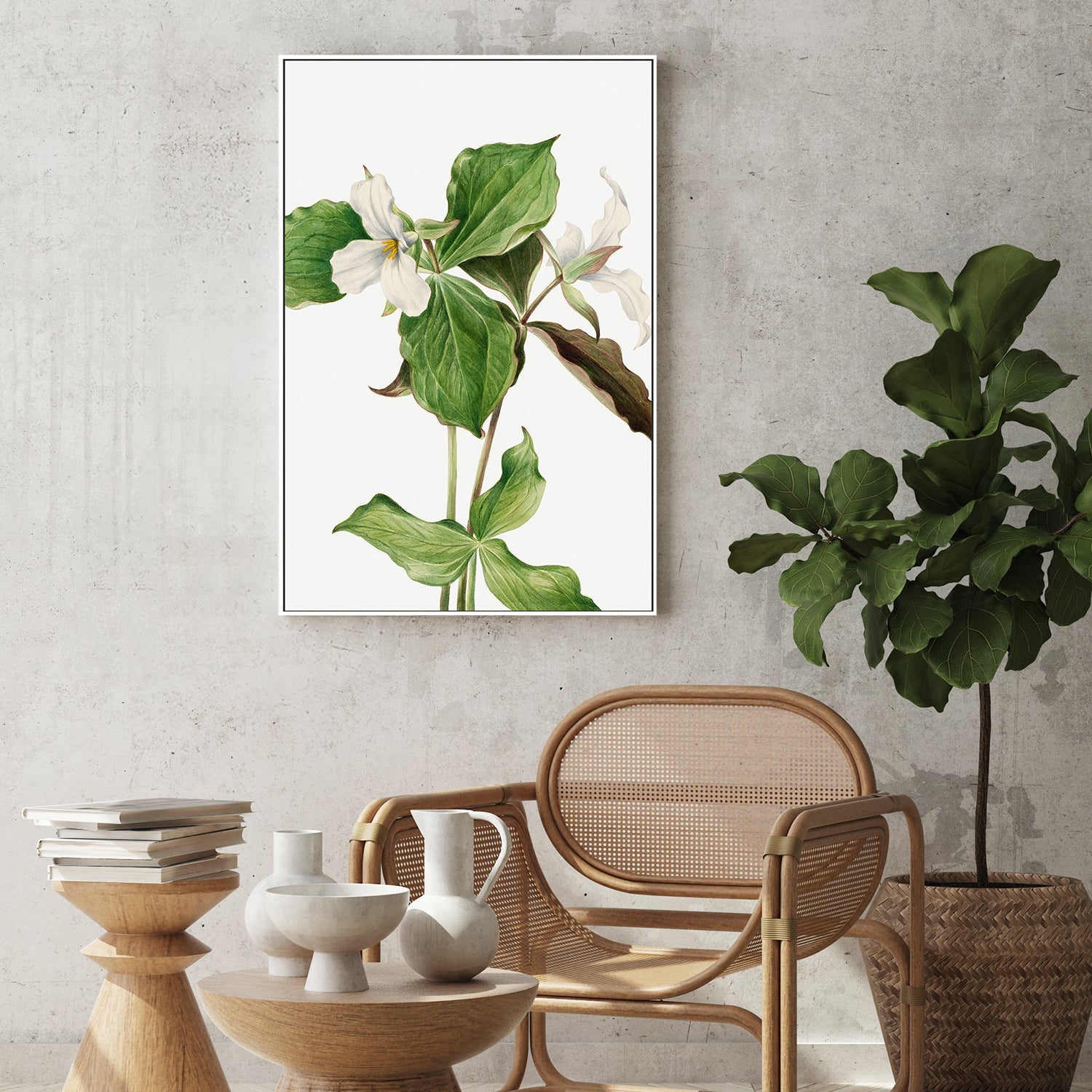 wall-art-print-canvas-poster-framed-Large White Trillium-7