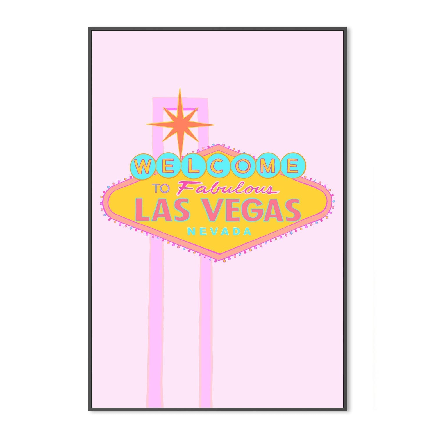 wall-art-print-canvas-poster-framed-Las Vegas Sign-3