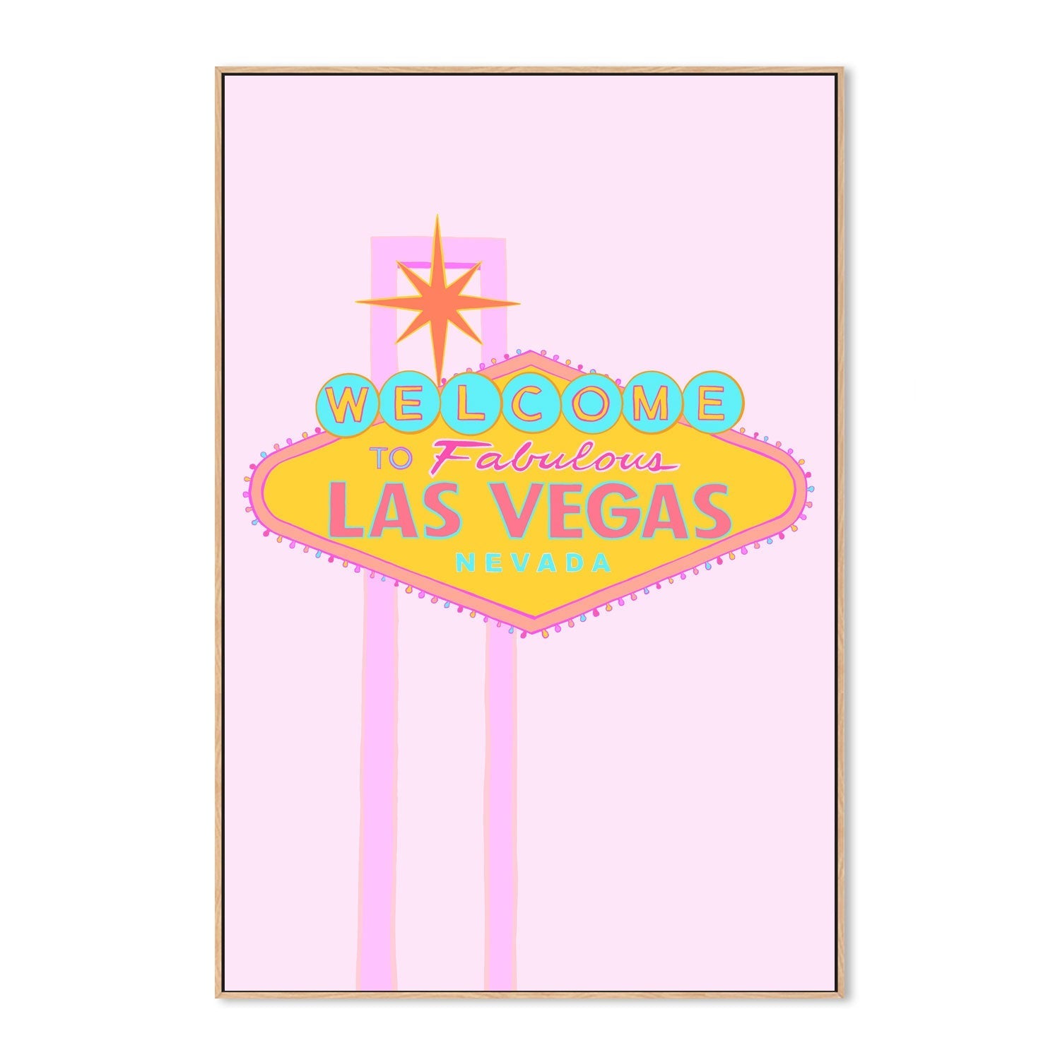 wall-art-print-canvas-poster-framed-Las Vegas Sign-4