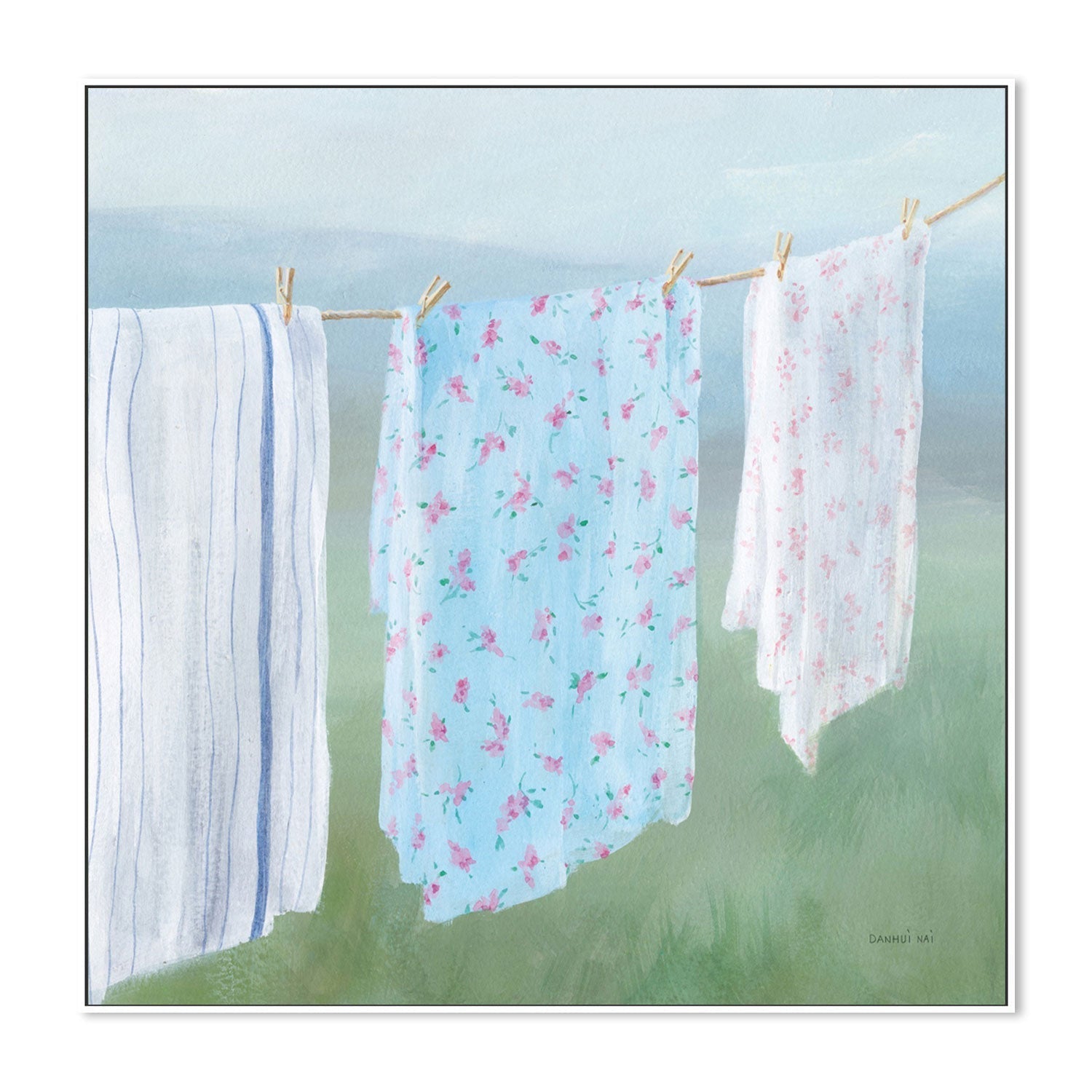 wall-art-print-canvas-poster-framed-Laundry Day, Style E-by-Danhui Nai-Gioia Wall Art