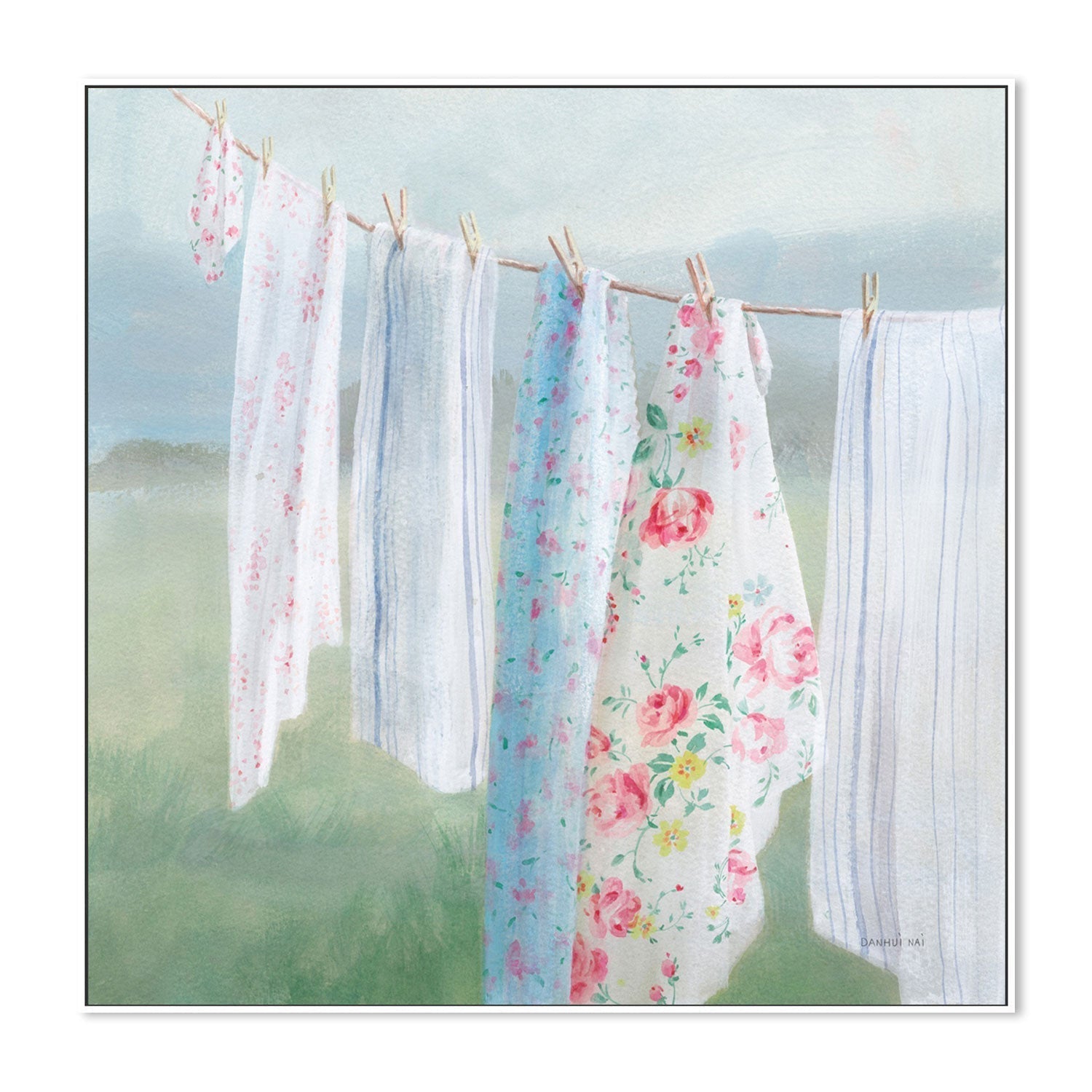 wall-art-print-canvas-poster-framed-Laundry Day, Style F-by-Danhui Nai-Gioia Wall Art
