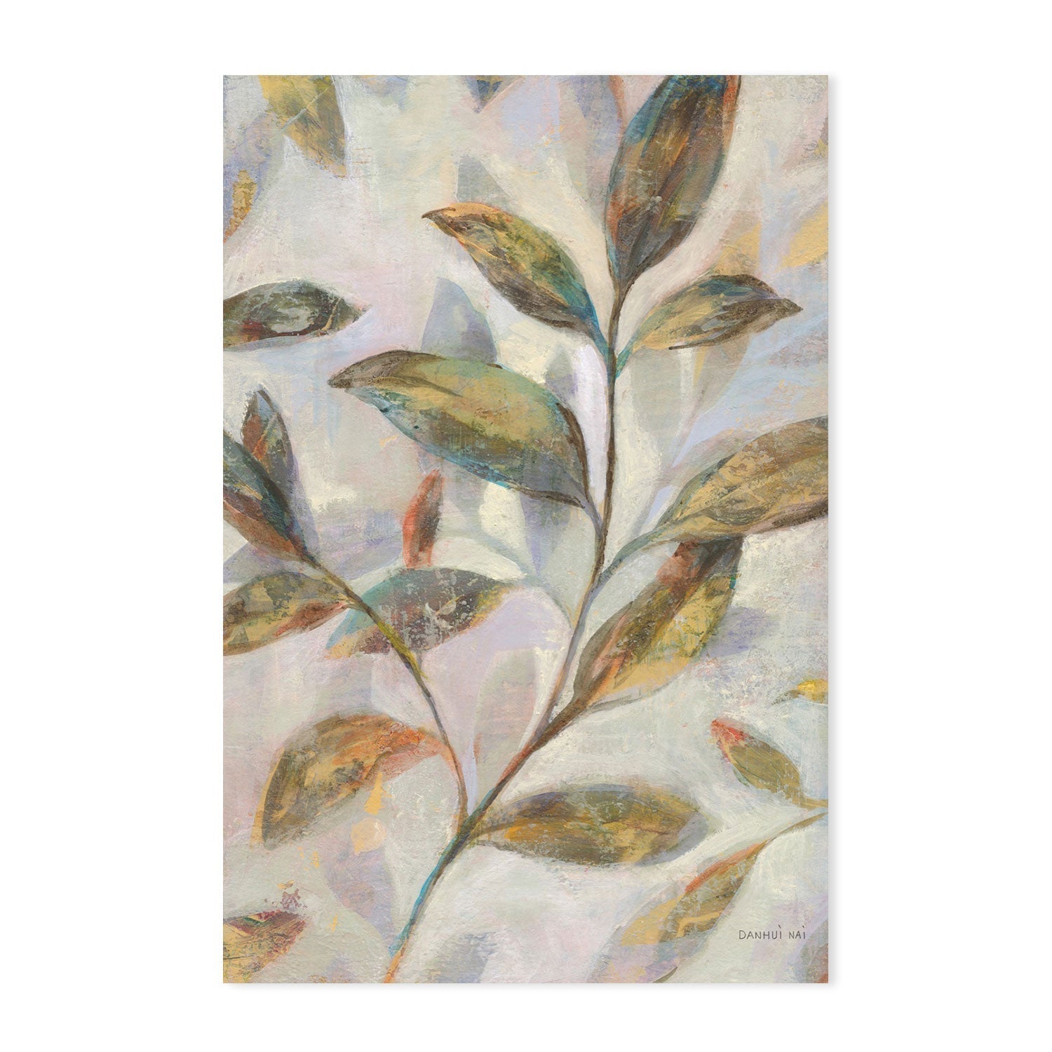 wall-art-print-canvas-poster-framed-Leafy Flow, Set of 2-by-Danhui Nai-Gioia Wall Art